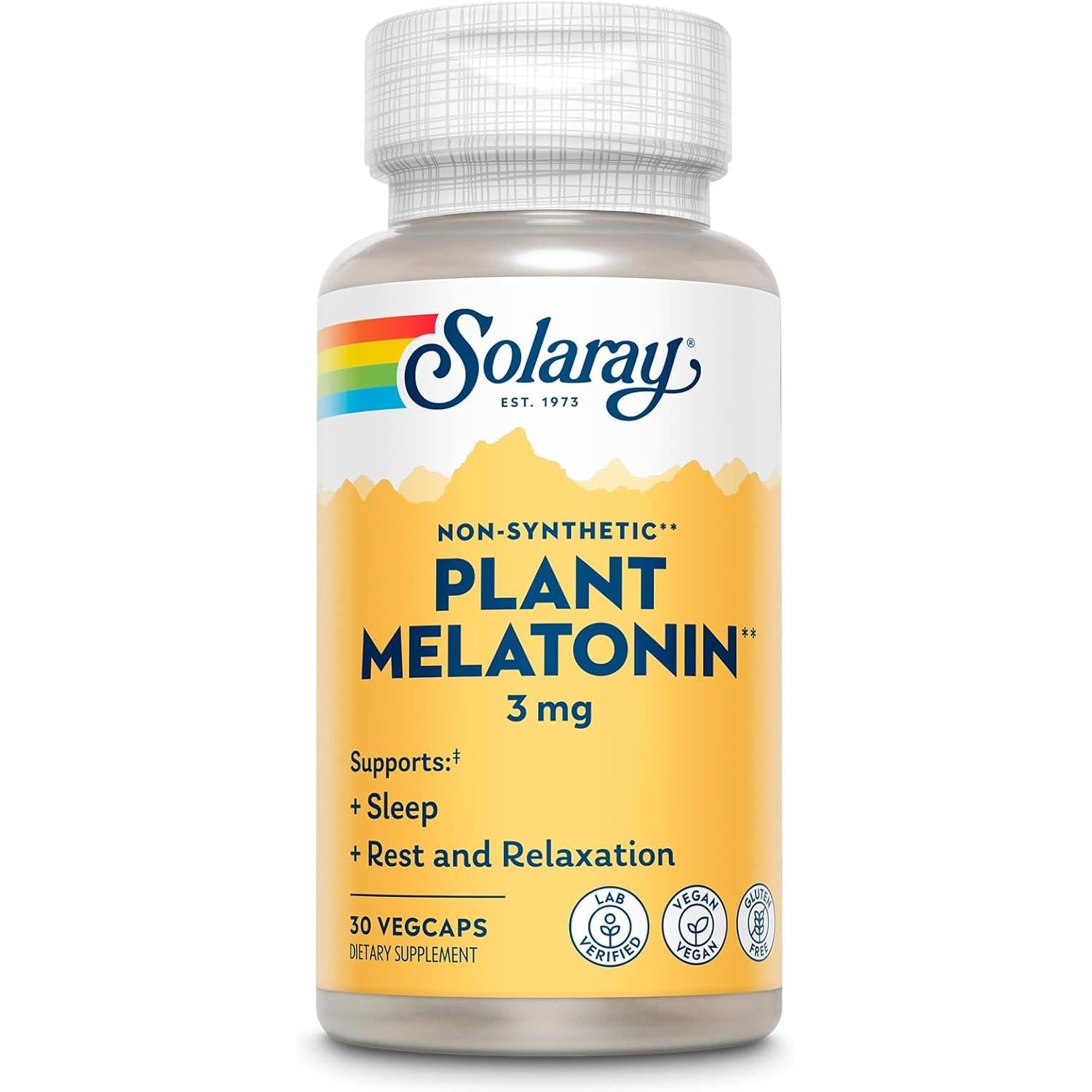 Solaray Plant Melatonin 3 mg-30 vegcaps-N101 Nutrition