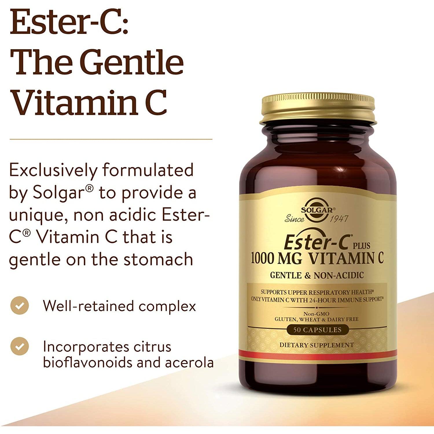 Solgar Ester-C Plus 1000 mg Vitamin C with Citrus Bioflavonoids-N101 Nutrition