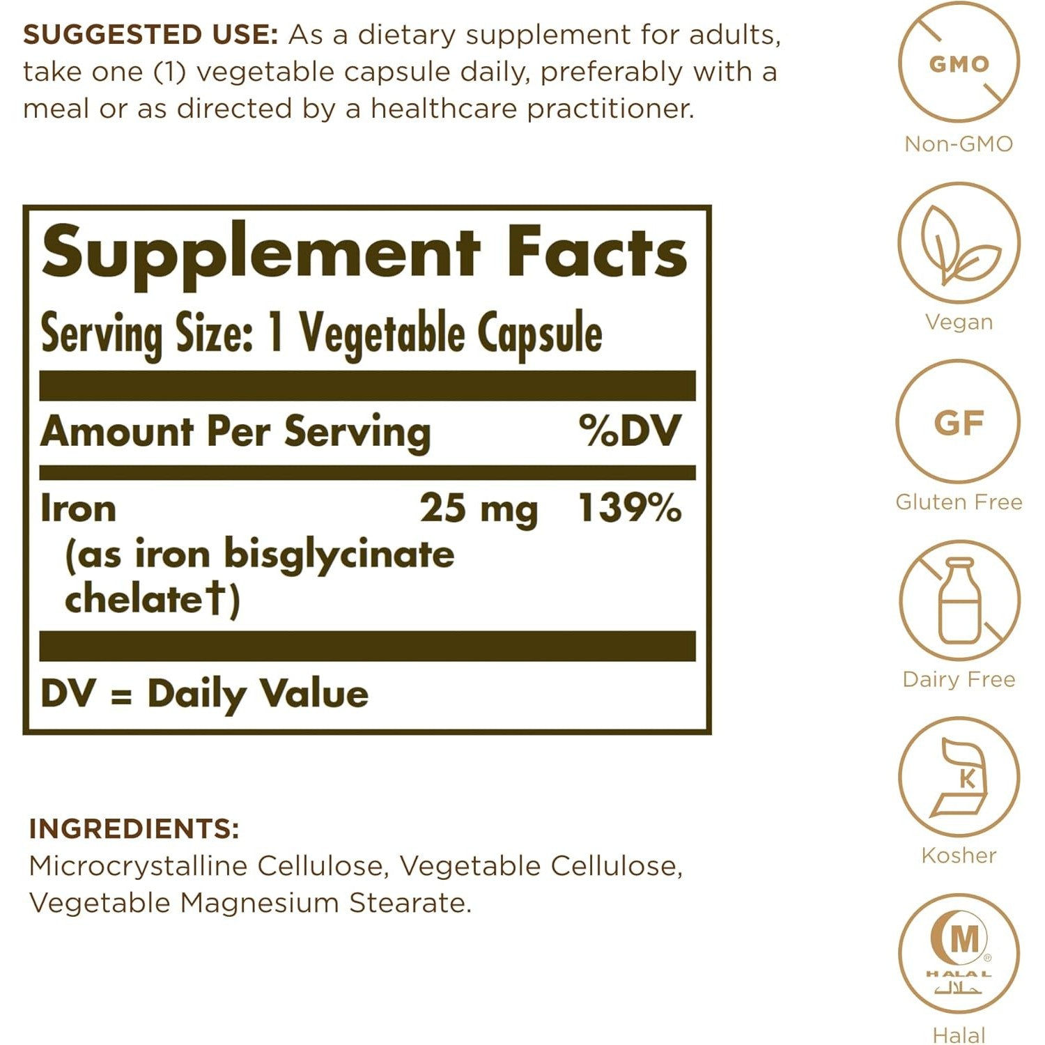 Solgar Gentle Iron 25 mg-N101 Nutrition