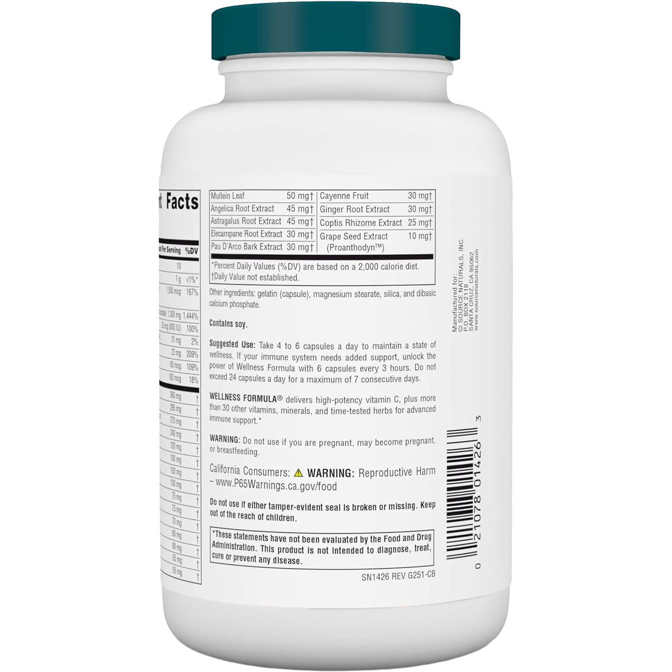 Source Naturals Wellness Formula (capsules)-N101 Nutrition