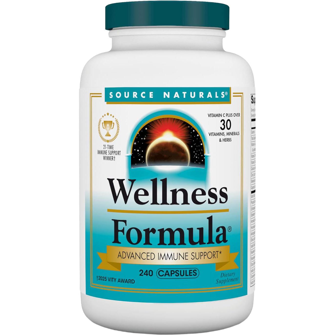 Source Naturals Wellness Formula (capsules)-240 capsules-N101 Nutrition