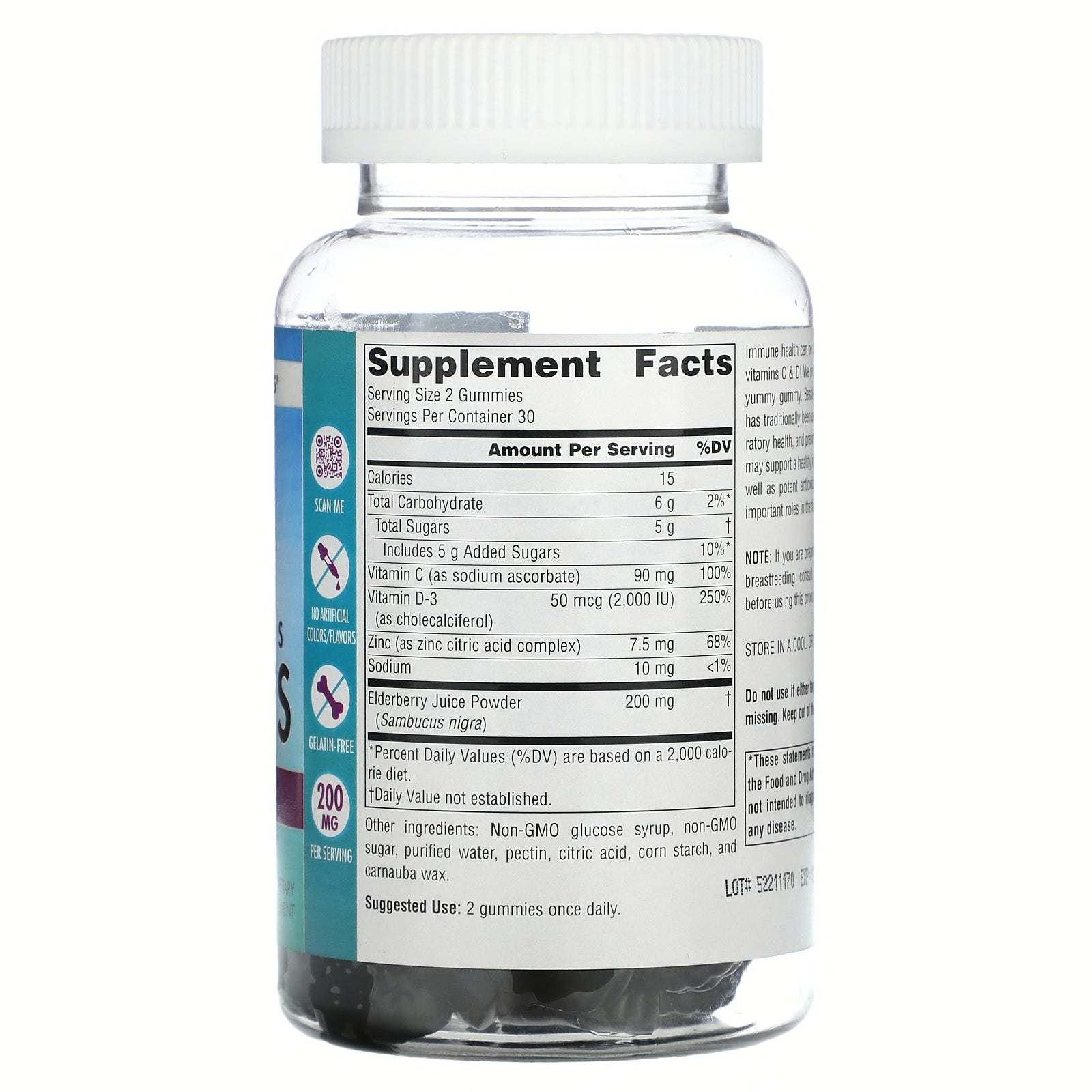 Source Naturals Wellness Gummies Elderberry-N101 Nutrition