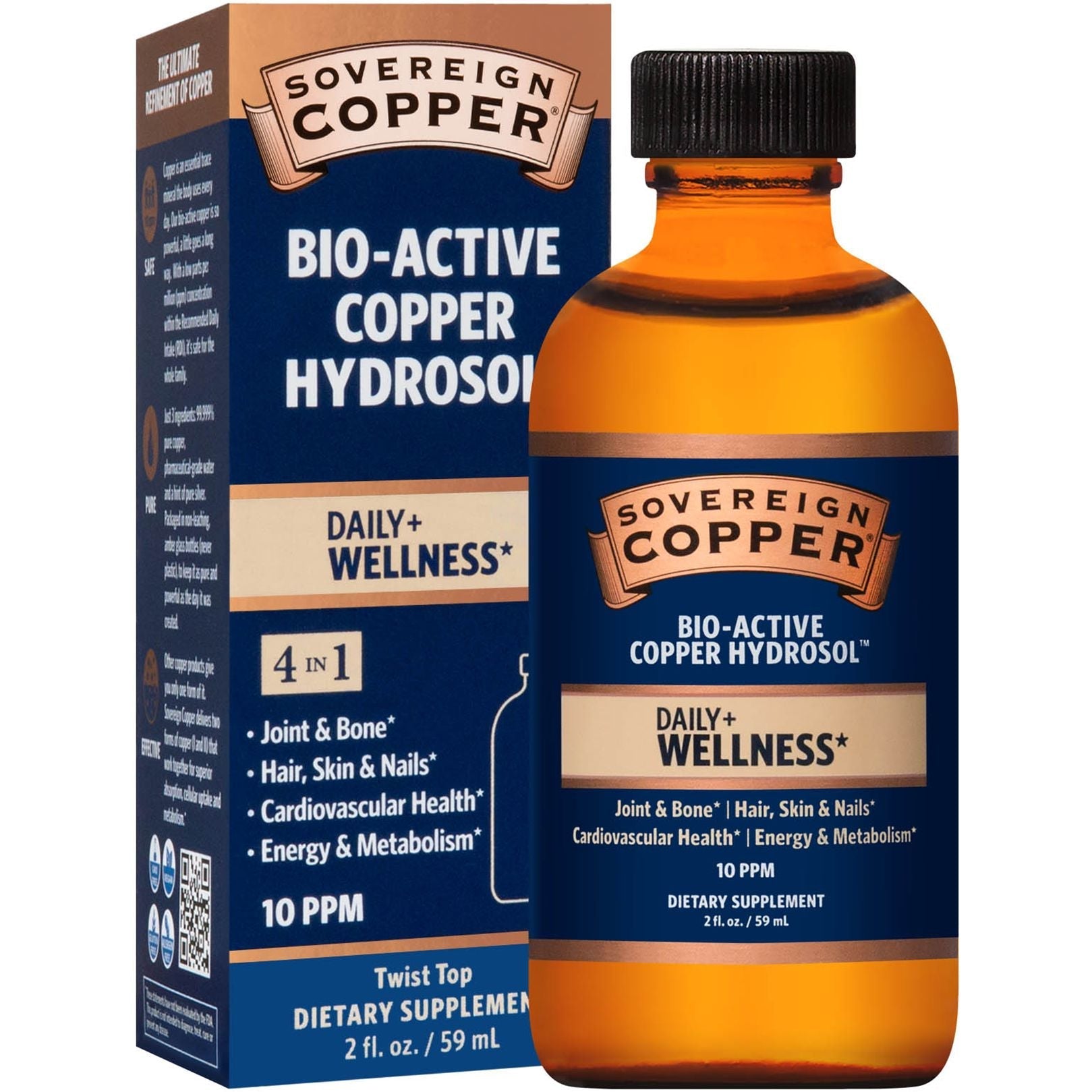 Sovereign Copper Bio-Active Copper Hydrosol-2 fl oz (59 mL)-N101 Nutrition