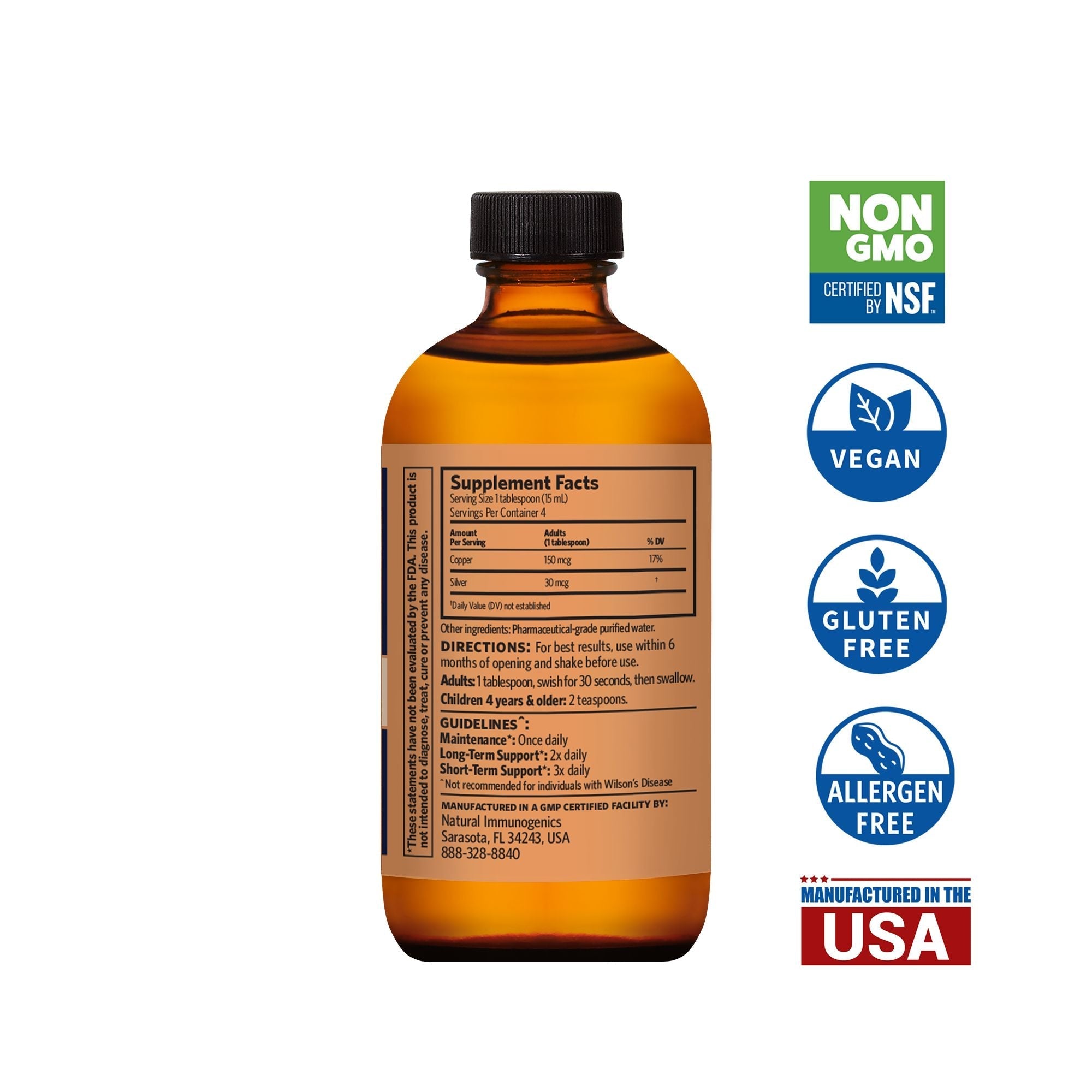 Sovereign Copper Bio-Active Copper Hydrosol-N101 Nutrition
