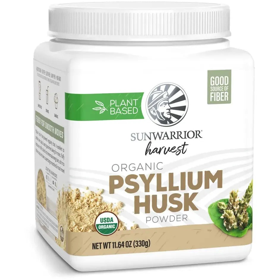 Sunwarrior Organic Psyllium Husk Powder-11.64 oz (330 g)-Unflavored-N101 Nutrition