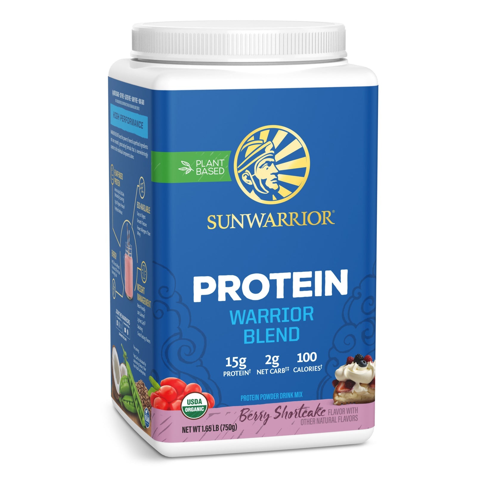 Sunwarrior Warrior Blend Protein-30 servings (750 g)-Berry Shortcake-N101 Nutrition