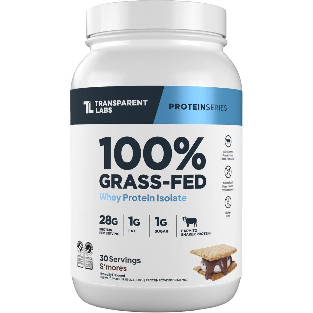 Transparent Labs 100% Grass-Fed Whey Protein Isolate (30 servings)-30 servings-S'mores-N101 Nutrition