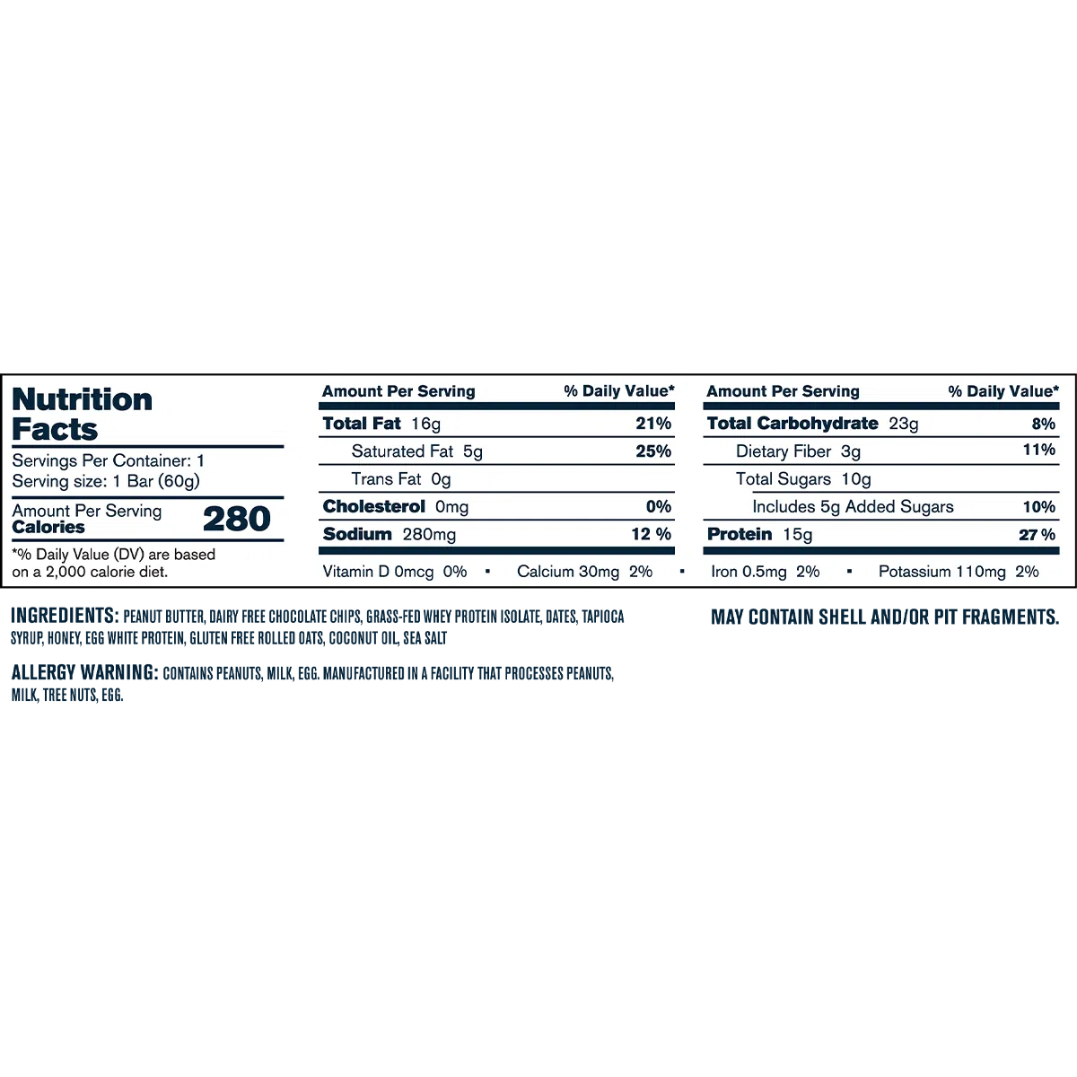 Transparent Labs Grass-Fed Protein+ Bars-N101 Nutrition