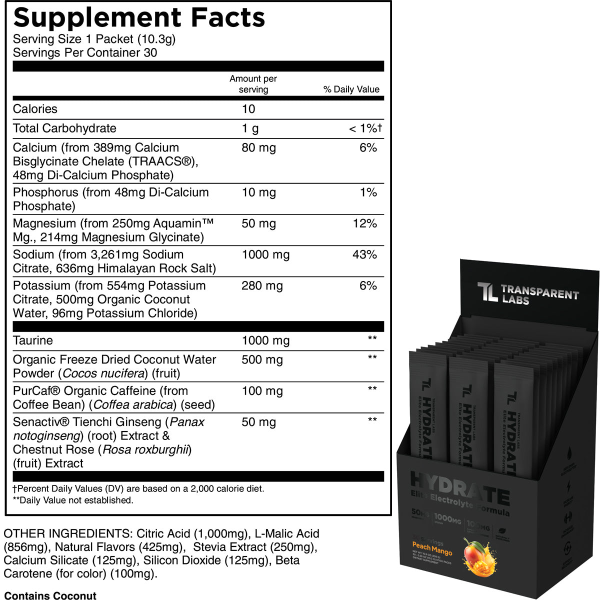 Transparent Labs Hydrate Black-N101 Nutrition