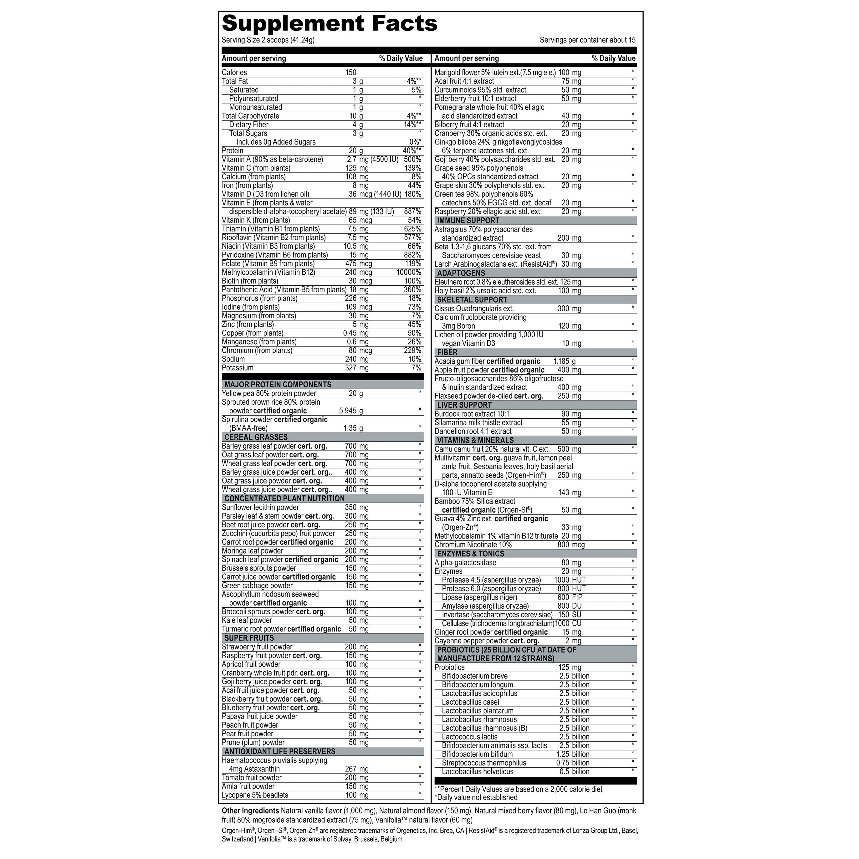Vibrant Health Maximum Vibrance - Vanilla Bean-N101 Nutrition