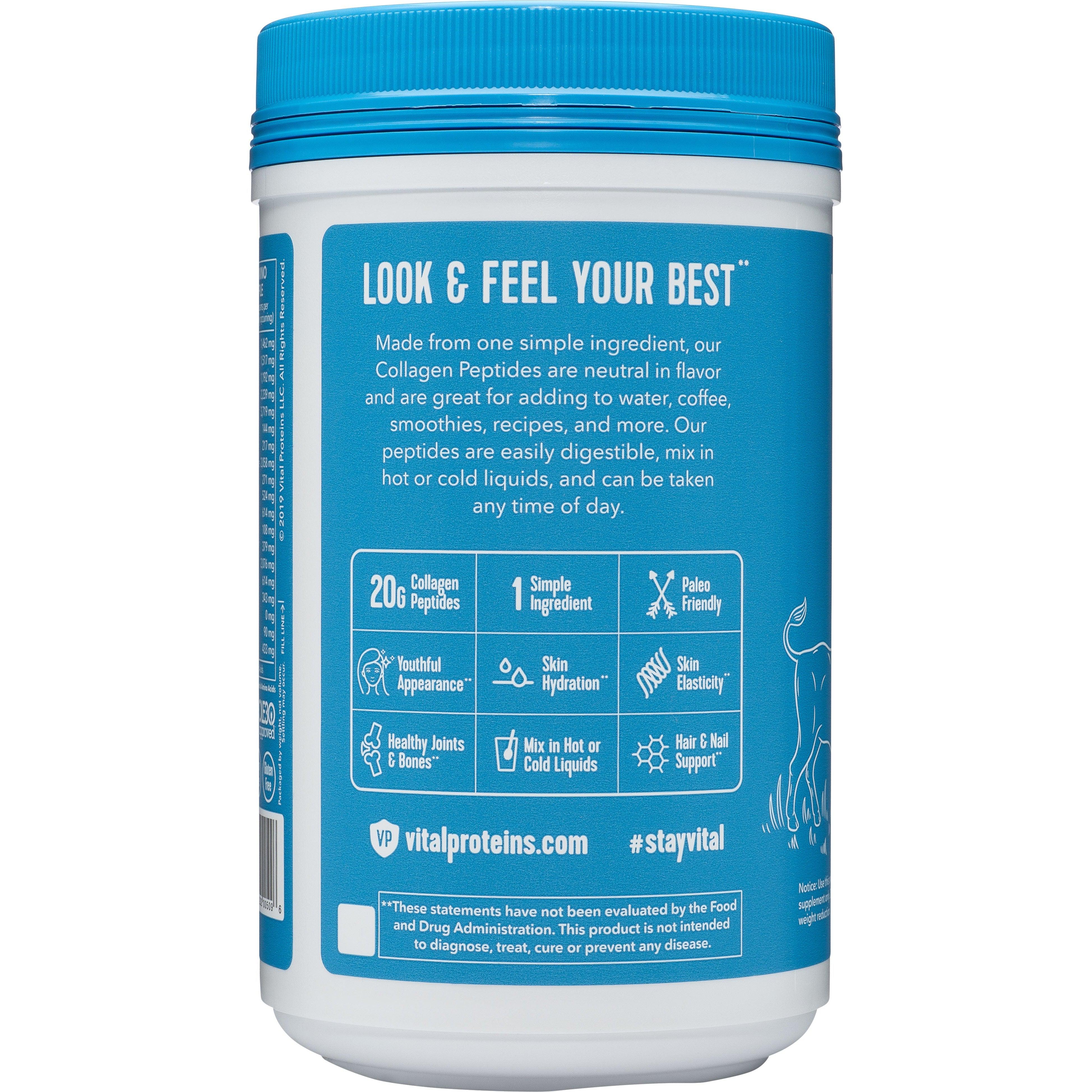 Vital Proteins Collagen Peptides - Unflavored (BEST BY OCT 2029 - FINAL SALE / NO RETURNS)-N101 Nutrition