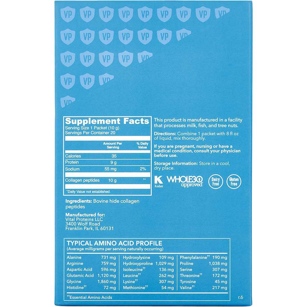 Vital Proteins Collagen Peptides - Unflavored (BEST BY OCT 2029 - FINAL SALE / NO RETURNS)-N101 Nutrition