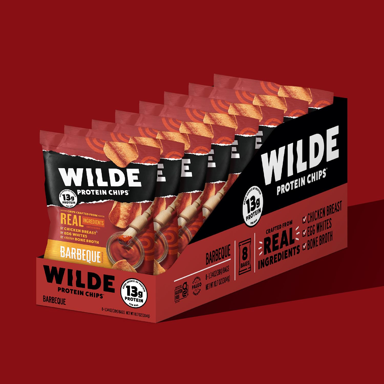 Wilde Protein Chips-Box (8 bags)-Barbeque-N101 Nutrition