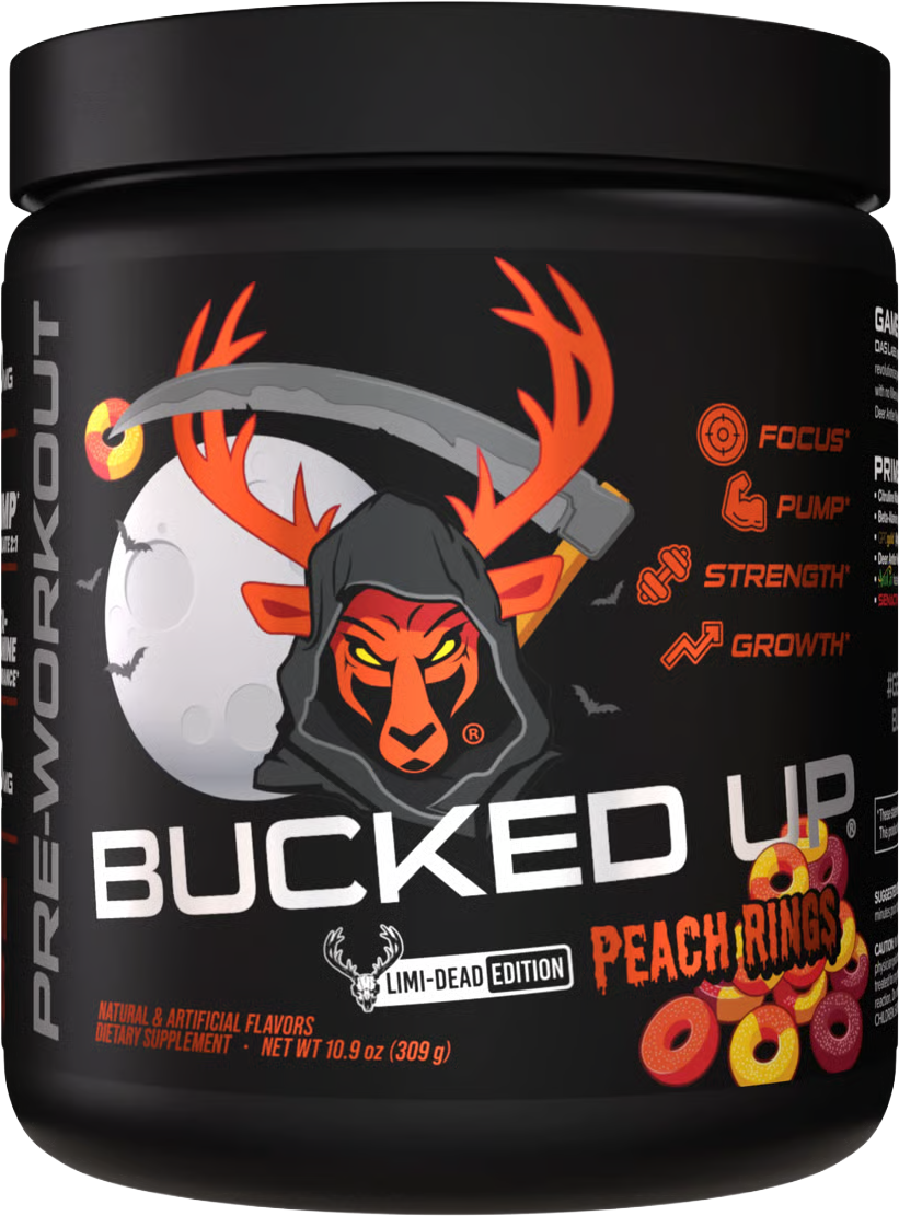 Bucked Up Pre-Workout - Peach Rings (Limi-Dead Edition)-30 servings-N101 Nutrition
