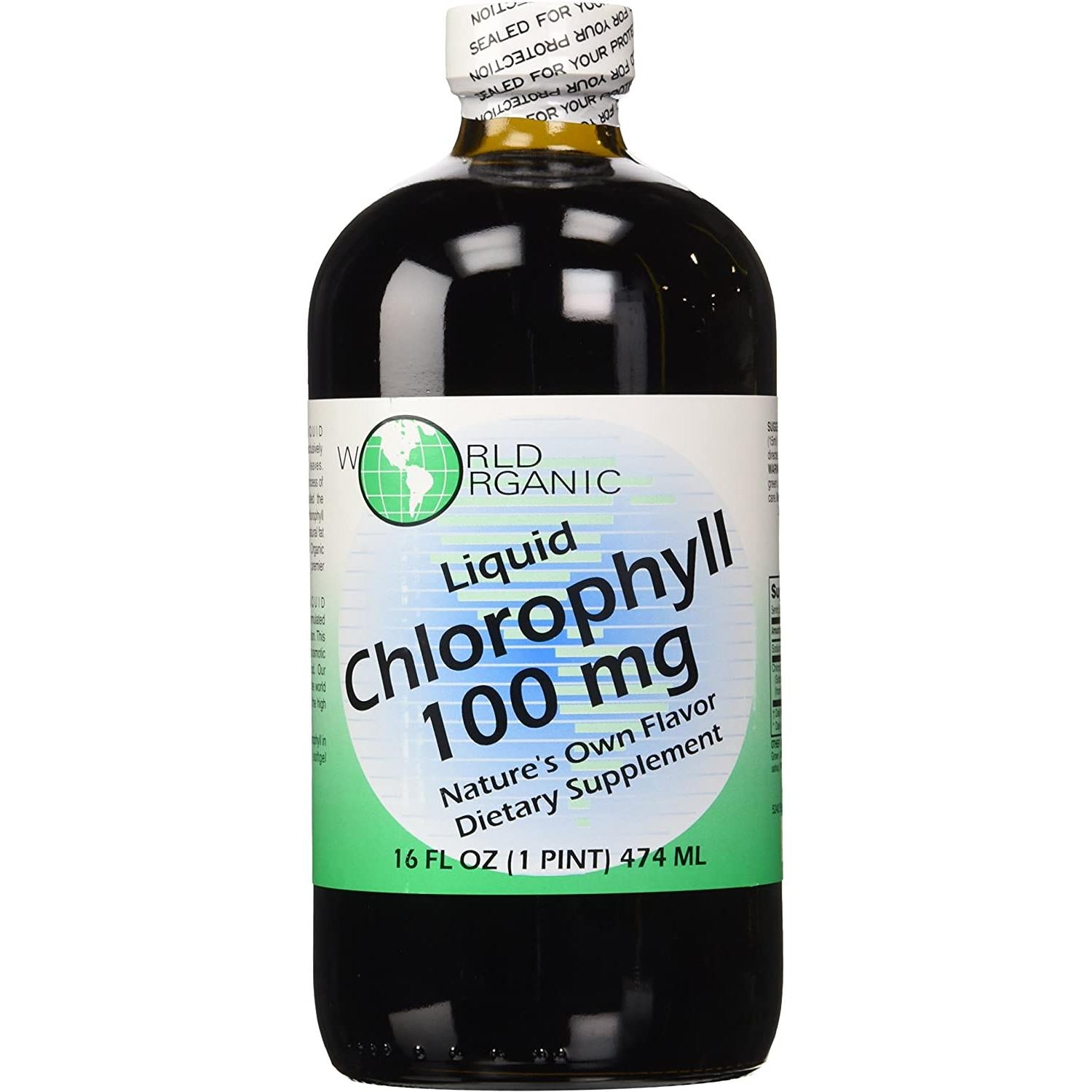 World Organic Liquid Chlorophyll 100 mg-16 fl oz (474 mL)-N101 Nutrition