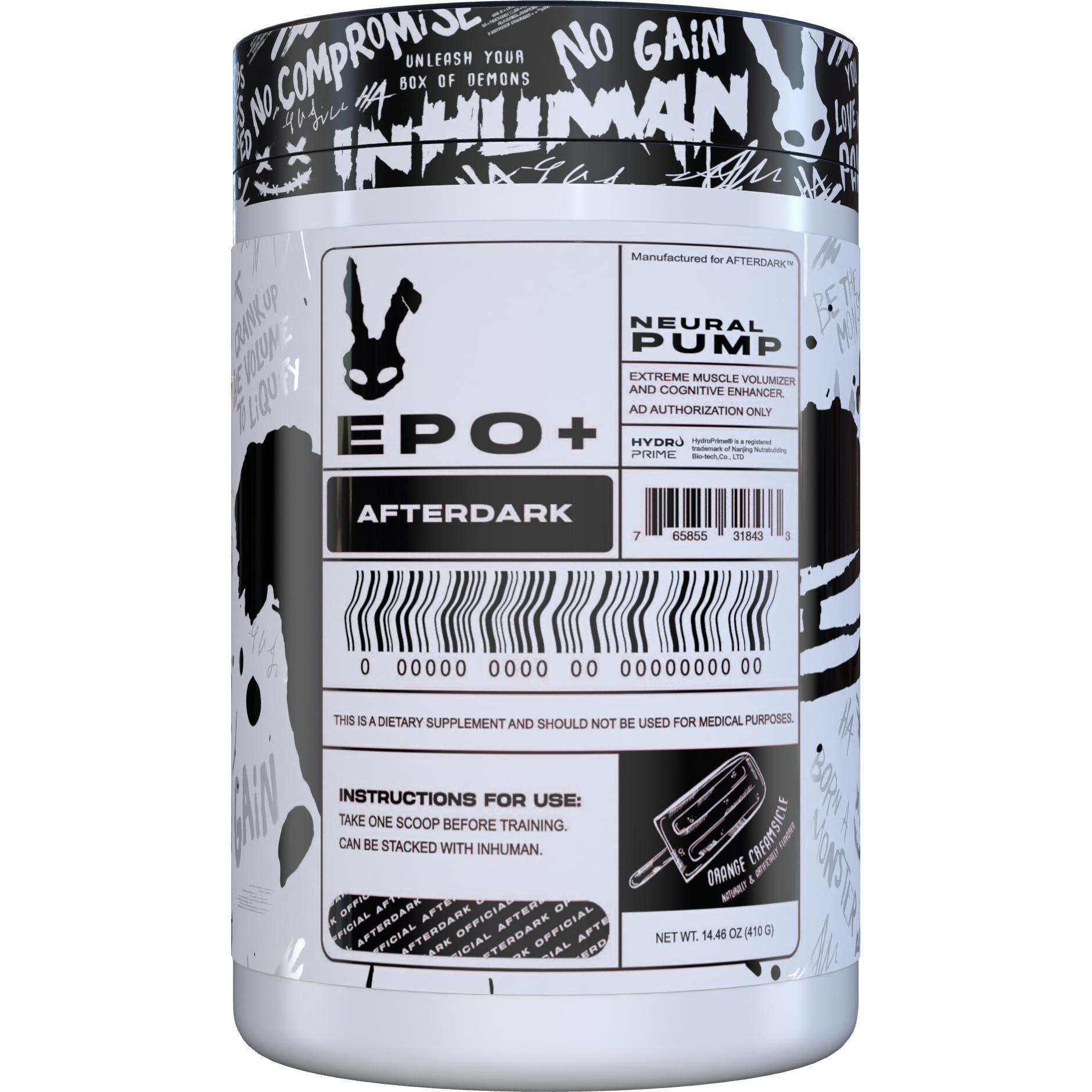 AFTERDARK EPO+-21 servings-Orange Dreamsicle-N101 Nutrition