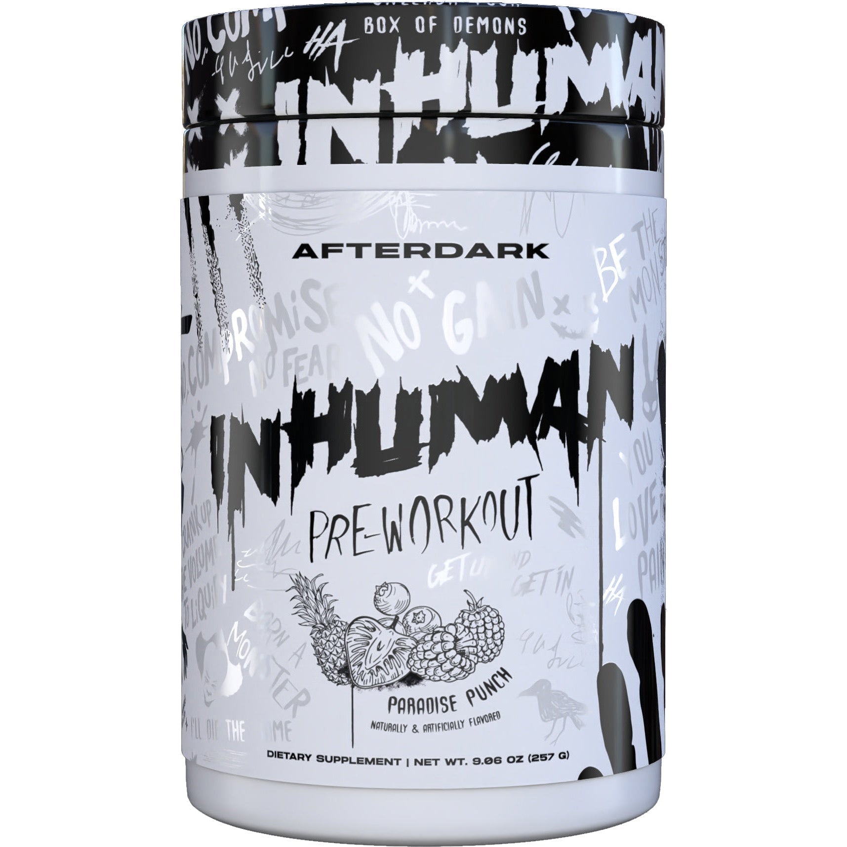 AFTERDARK Inhuman-21 servings-Paradise Punch-N101 Nutrition