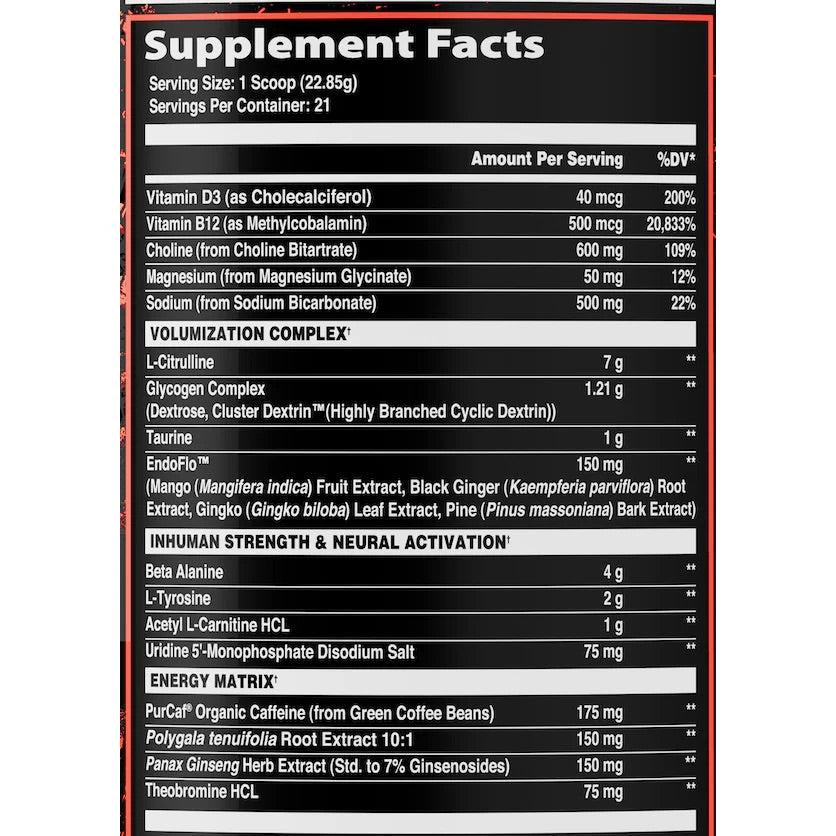 AFTERDARK Inhuman Mentis-N101 Nutrition