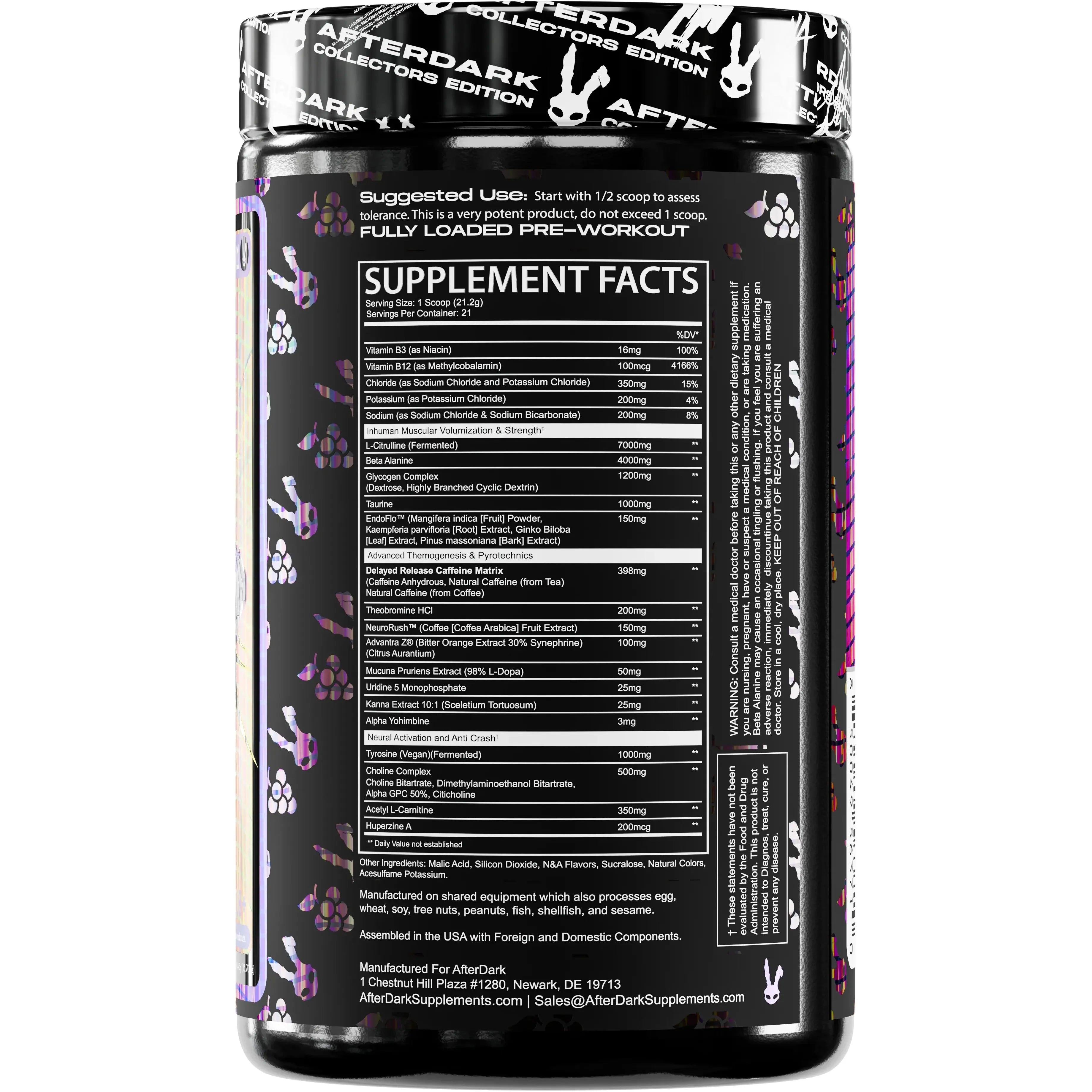 AFTERDARK VOID-N101 Nutrition