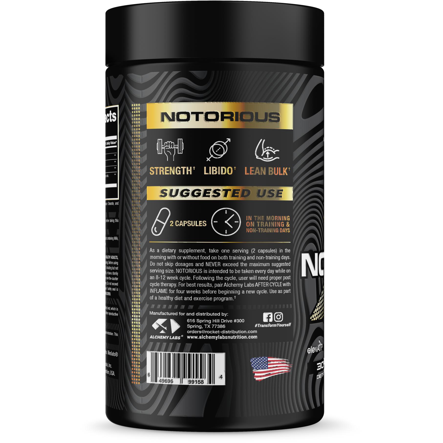 Alchemy Labs Notorious-60 capsules-N101 Nutrition