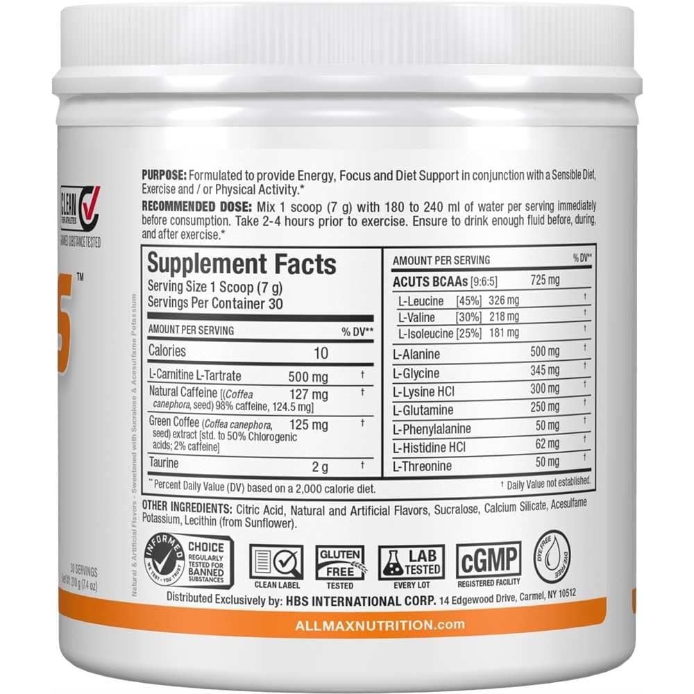 ALLMAX ACUTS Amino-Charged Energy-N101 Nutrition