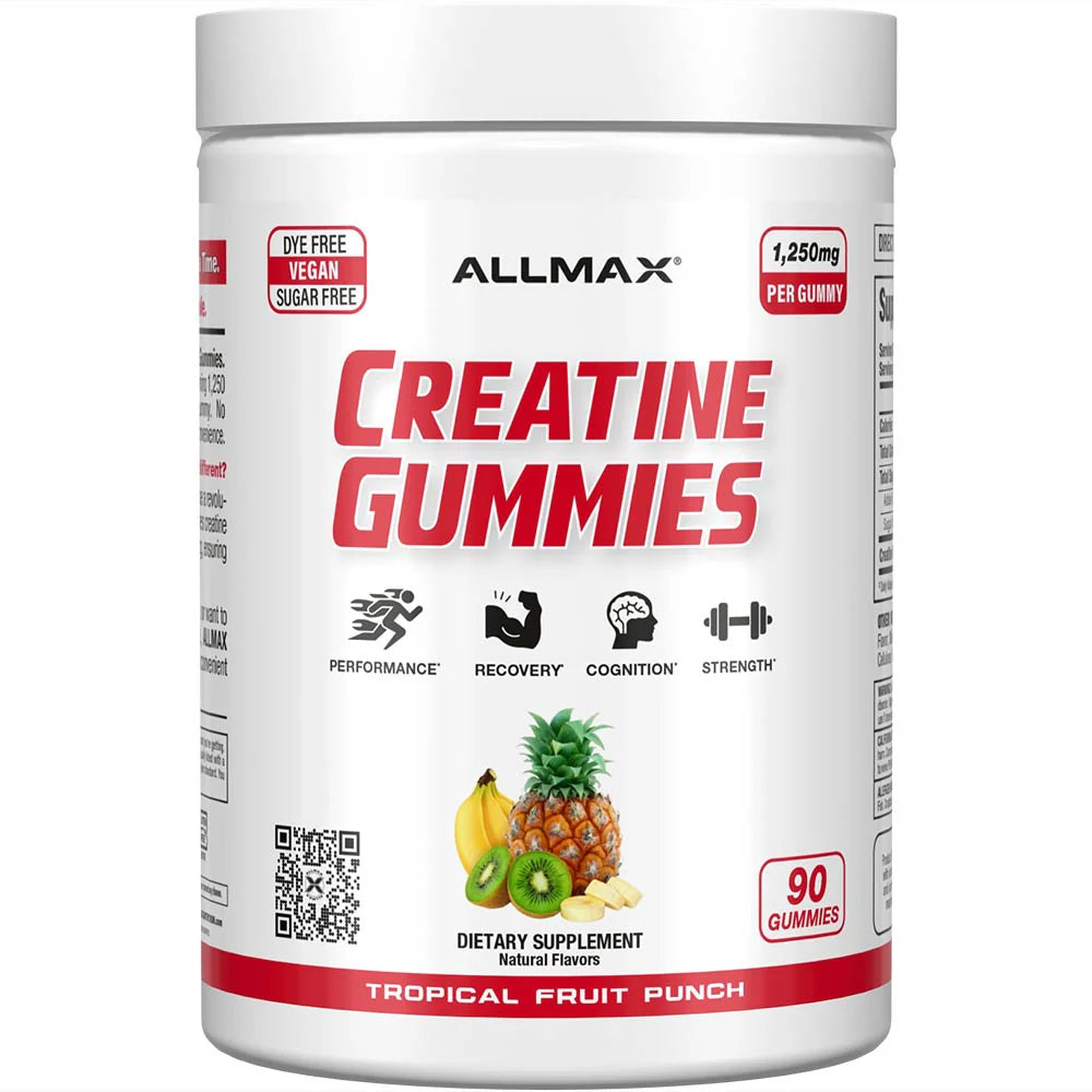 ALLMAX Creatine Gummies-tub (90 gummies)-Tropical Fruit Punch-N101 Nutrition