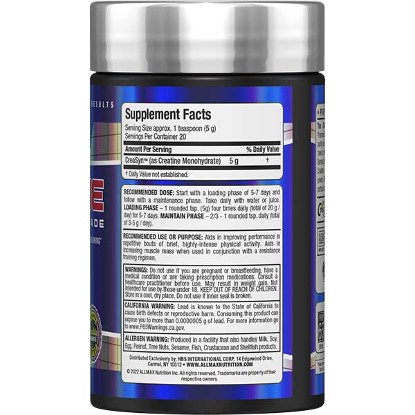 ALLMAX Creatine Monohydrate-100 g-N101 Nutrition