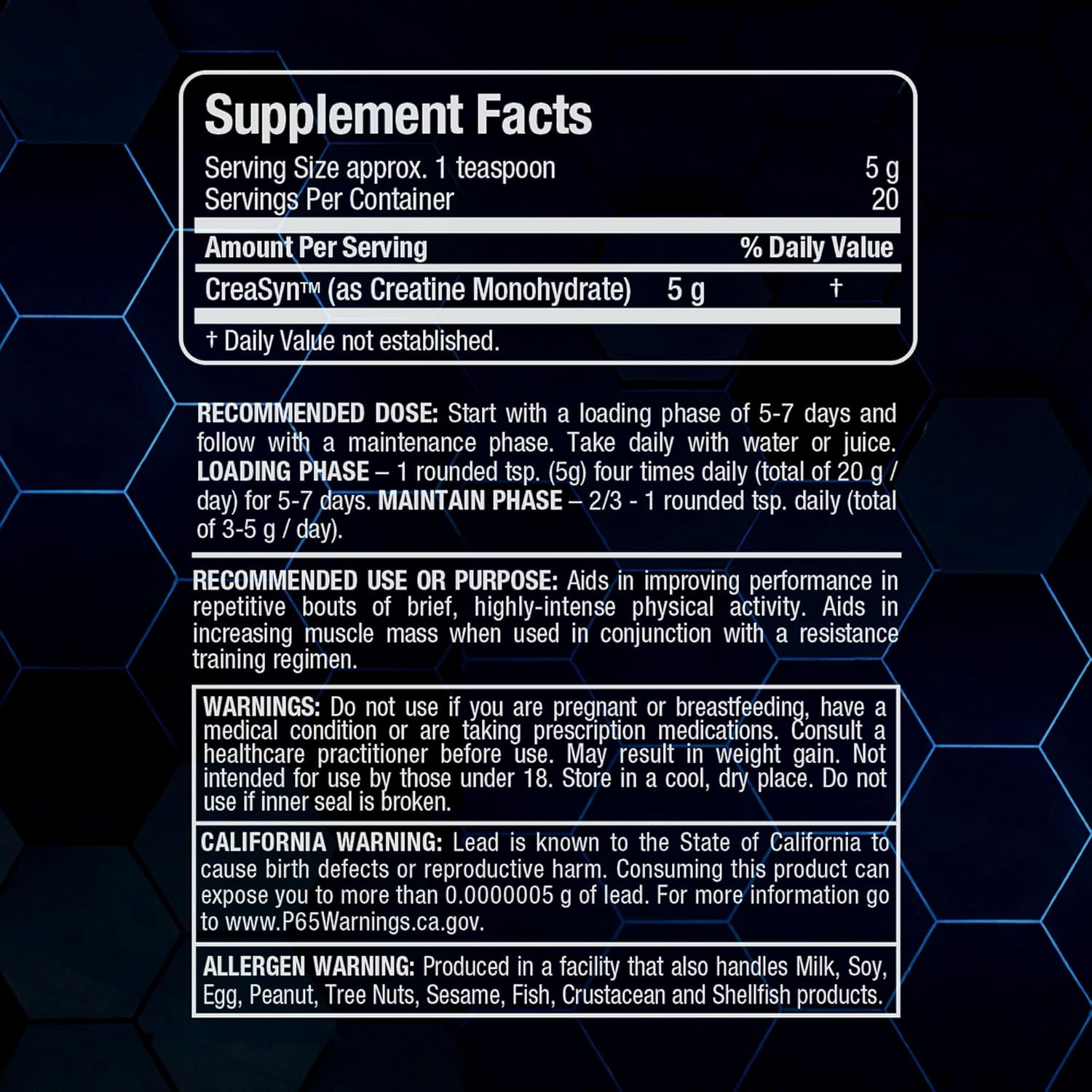 ALLMAX Creatine Monohydrate-N101 Nutrition