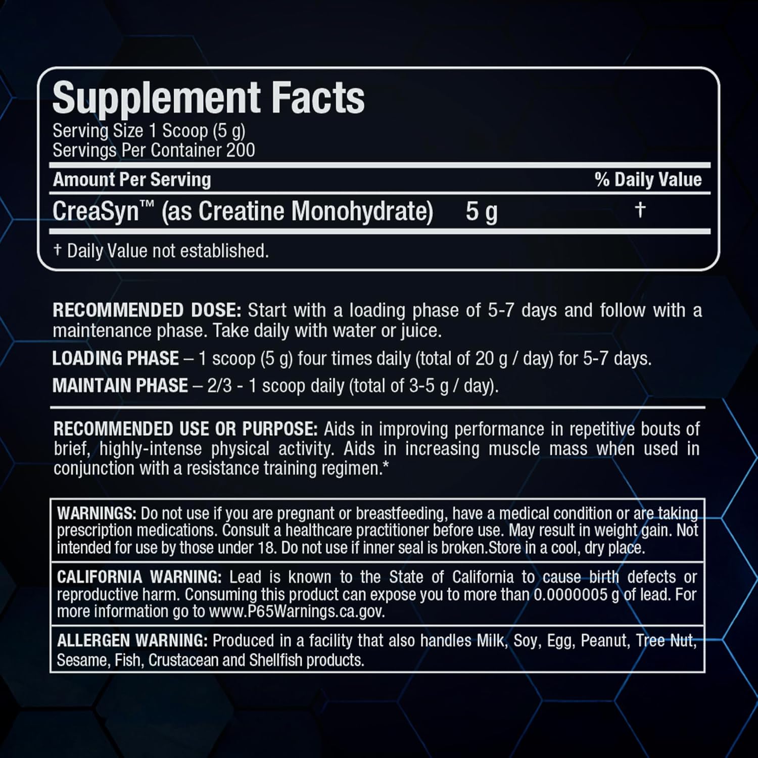 ALLMAX Creatine Monohydrate-N101 Nutrition