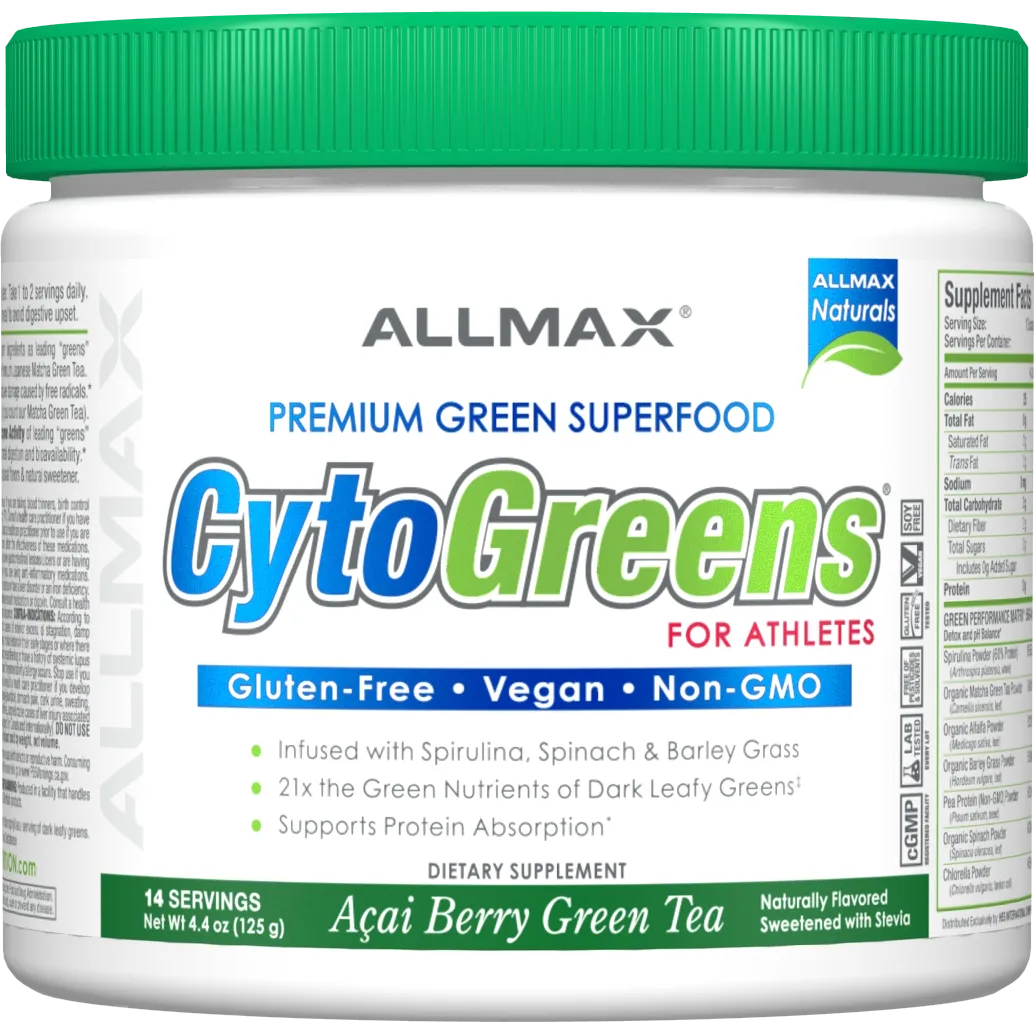 ALLMAX CytoGreens-14 servings-Açai Berry Green Tea-N101 Nutrition