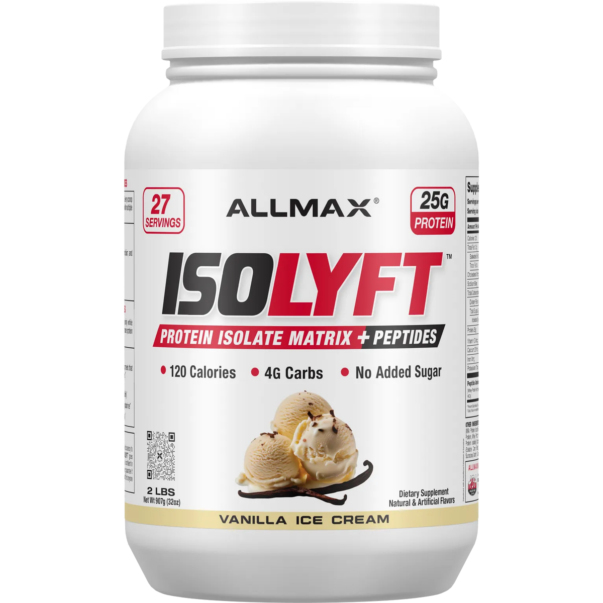ALLMAX IsoLyft Multi-Source Protein-2 lbs-Vanilla Ice Cream-N101 Nutrition