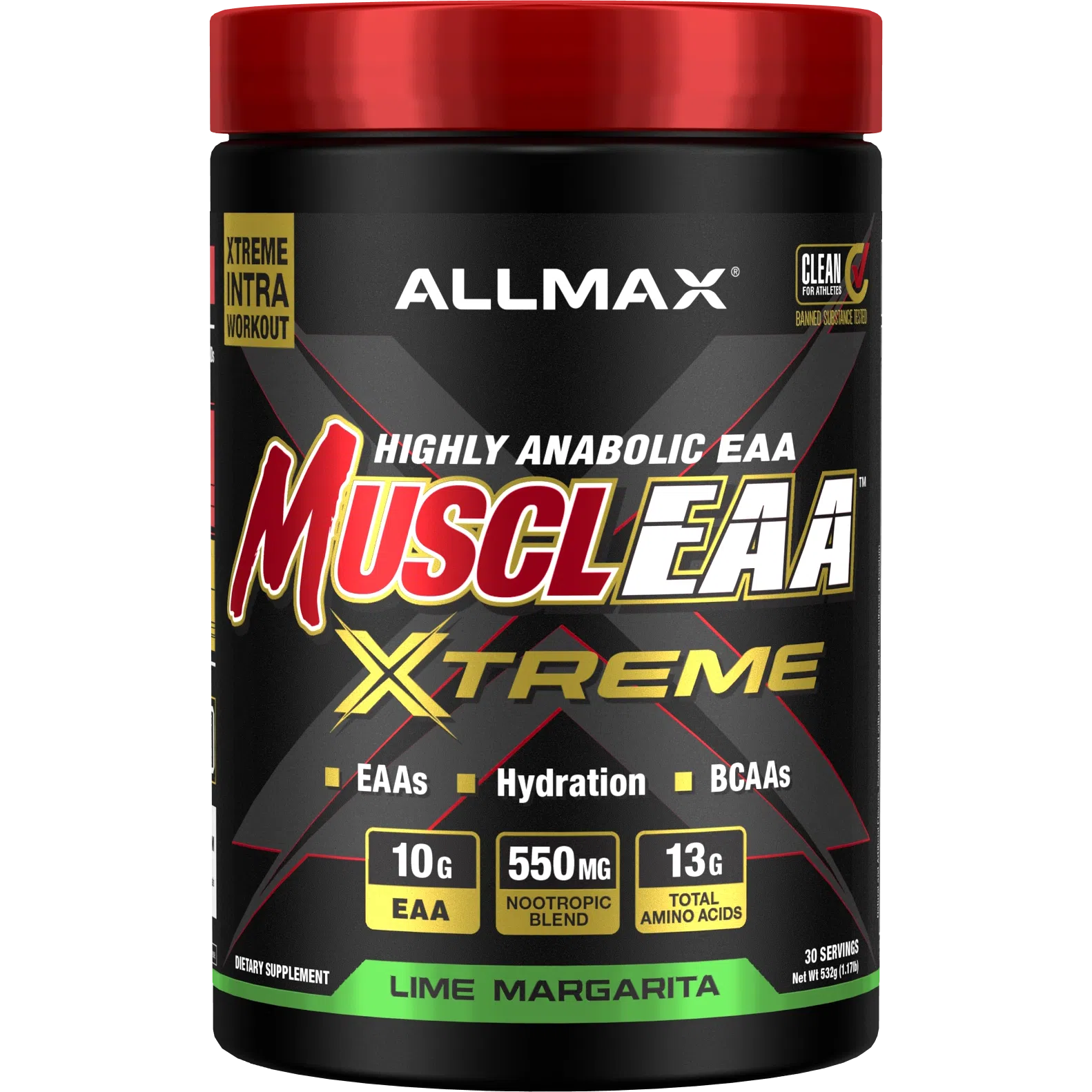 ALLMAX MusclEAA Xtreme-30 servings-Lime Margarita-N101 Nutrition