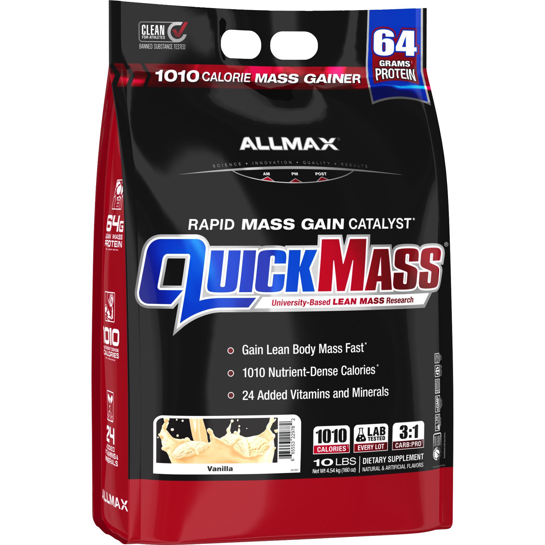 ALLMAX QuickMass-10 lbs-Vanilla-N101 Nutrition