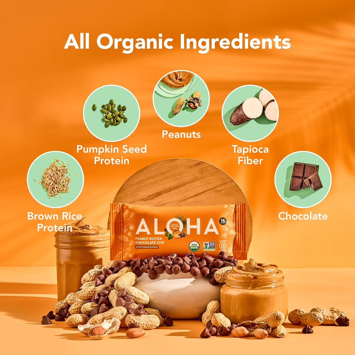 ALOHA Organic Plant-Based Protein Bars-N101 Nutrition