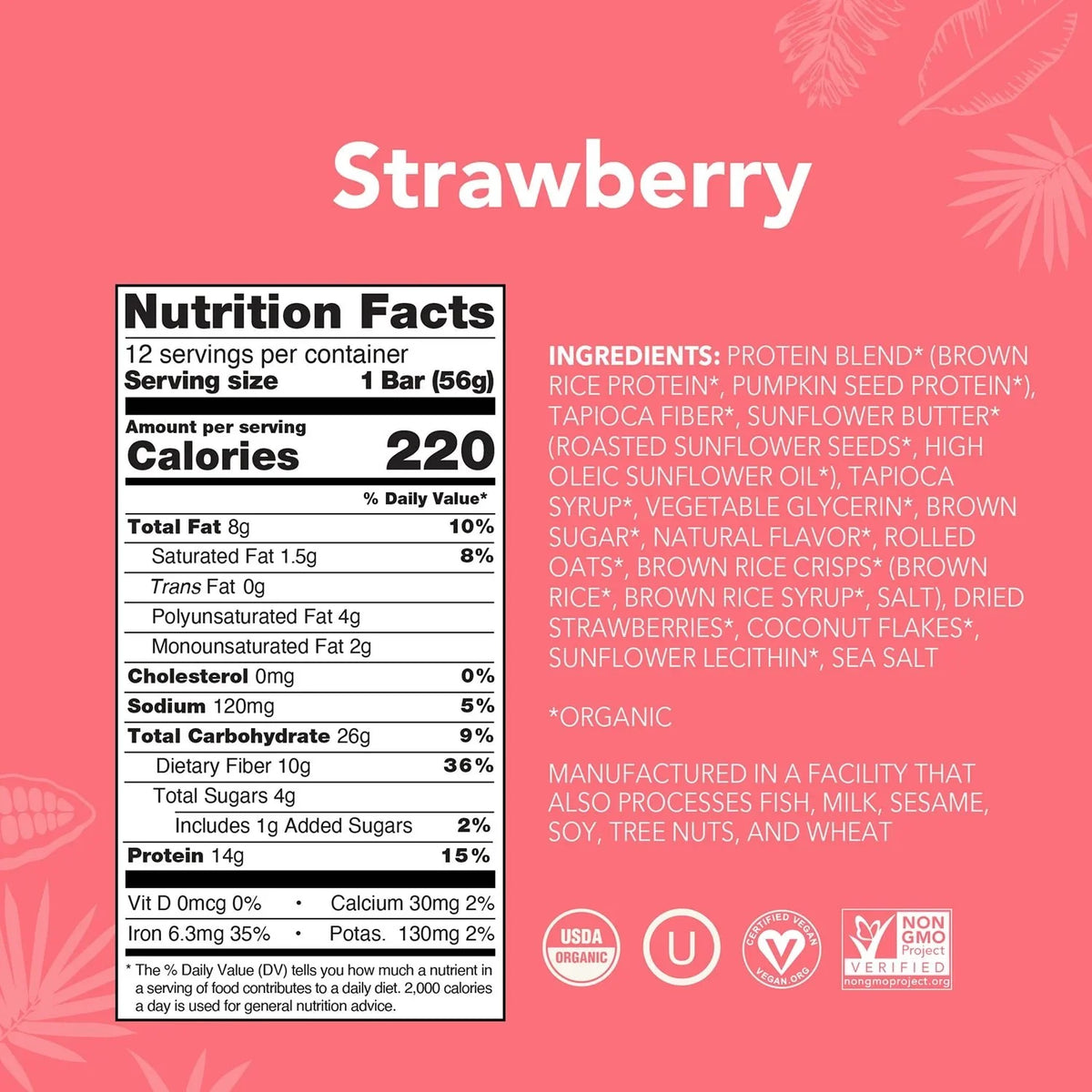 ALOHA Organic Plant-Based Protein Bars-N101 Nutrition