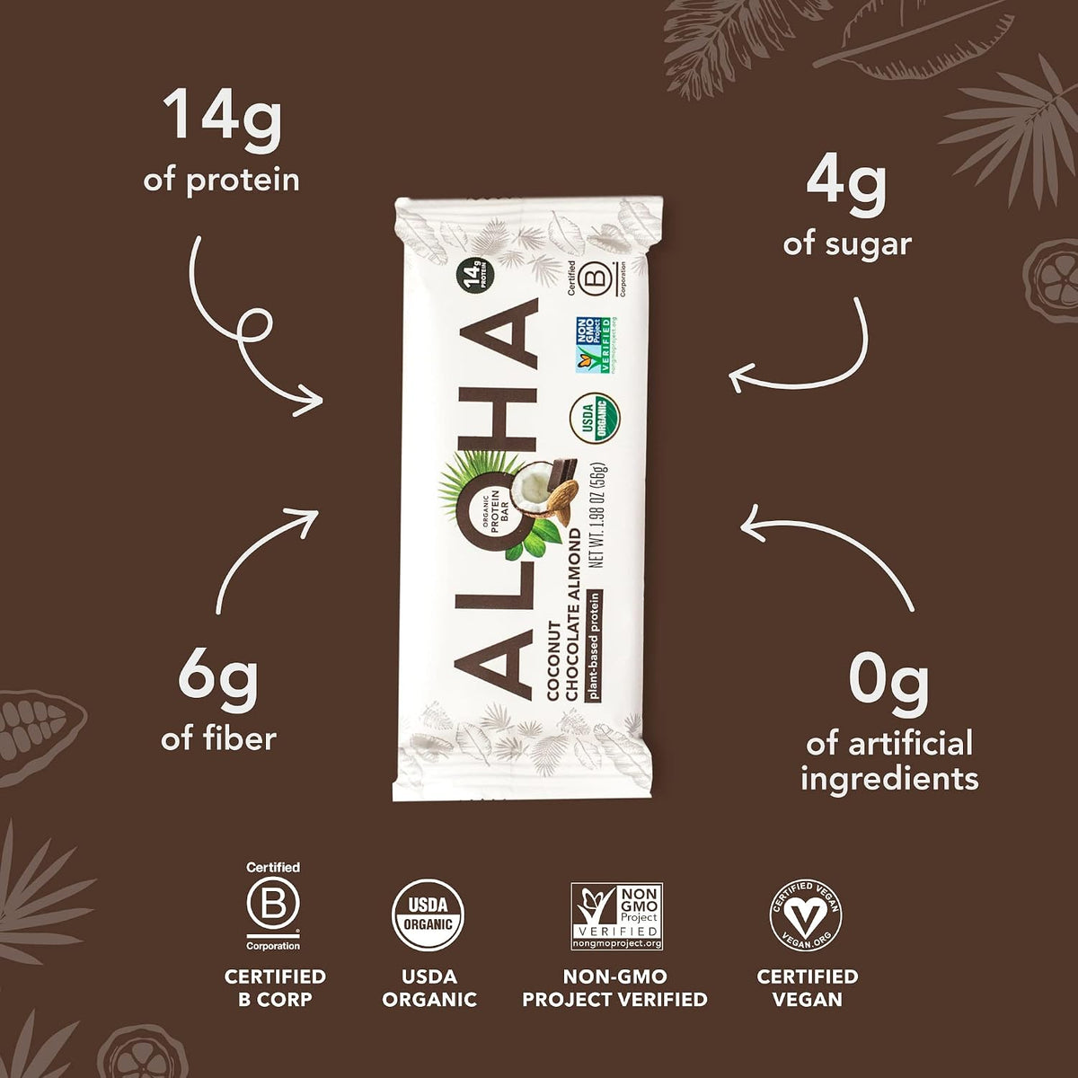ALOHA Organic Plant-Based Protein Bars-N101 Nutrition
