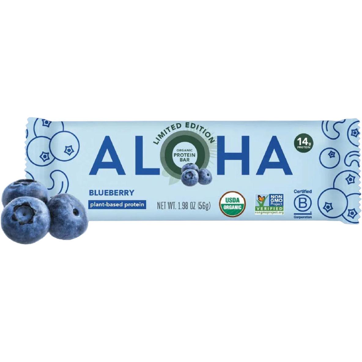 ALOHA Organic Plant-Based Protein Bars-Single Bar (56 g)-Blueberry-N101 Nutrition
