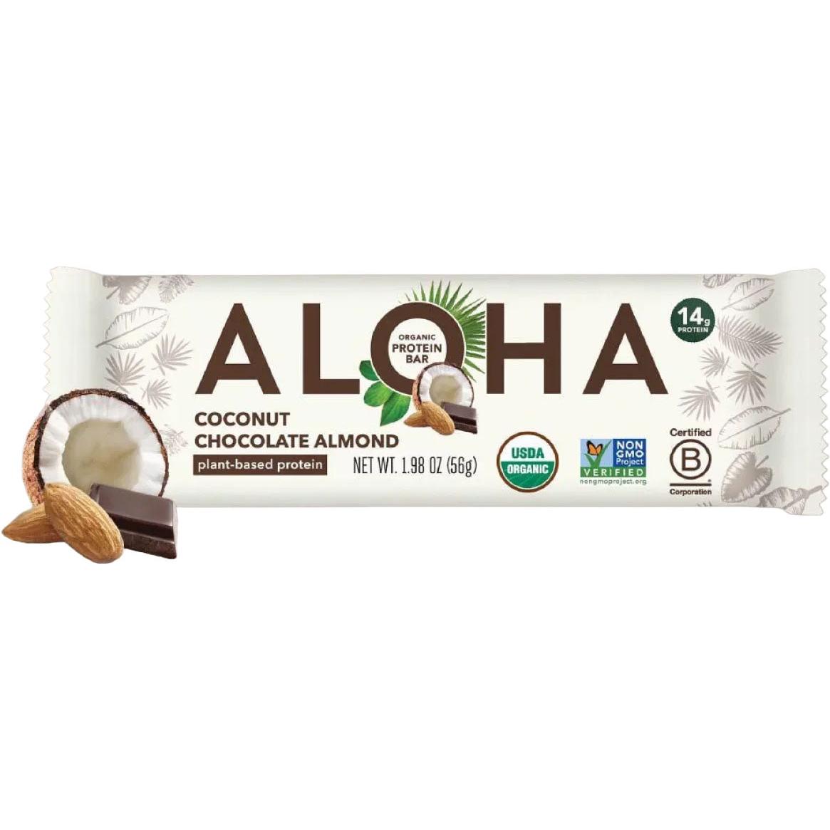 ALOHA Organic Plant-Based Protein Bars-Single Bar (56 g)-Coconut Chocolate Almond-N101 Nutrition