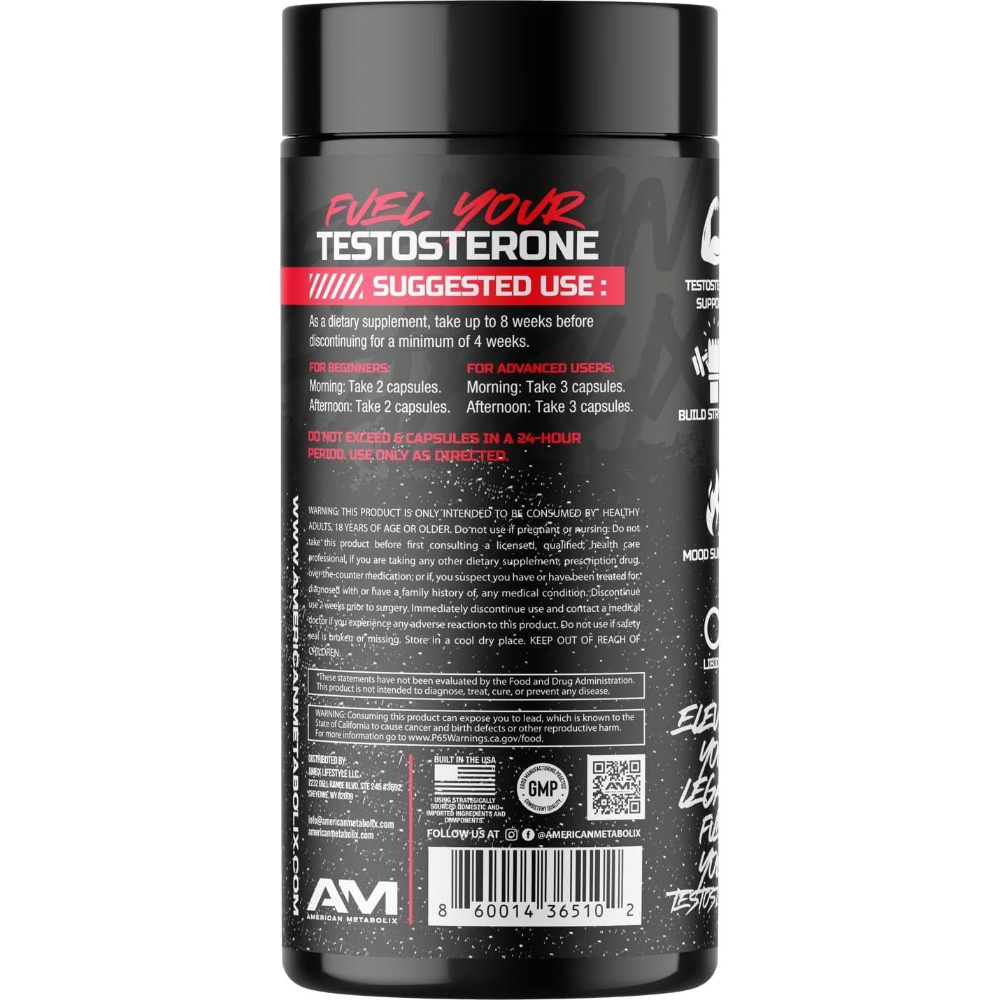 American Metabolix Muscle TEST Legacy Test-Booster-N101 Nutrition
