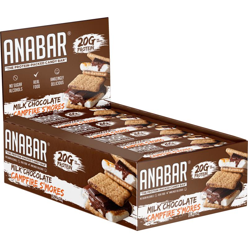 Anabar Protein Bar-Box (12 bars)-Milk Chocolate Campfire S'mores-N101 Nutrition