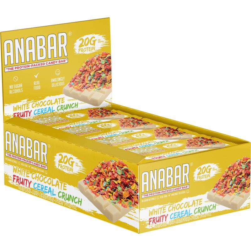 Anabar Protein Bar-Box (12 bars)-White Chocolate Fruity Cereal Crunch-N101 Nutrition