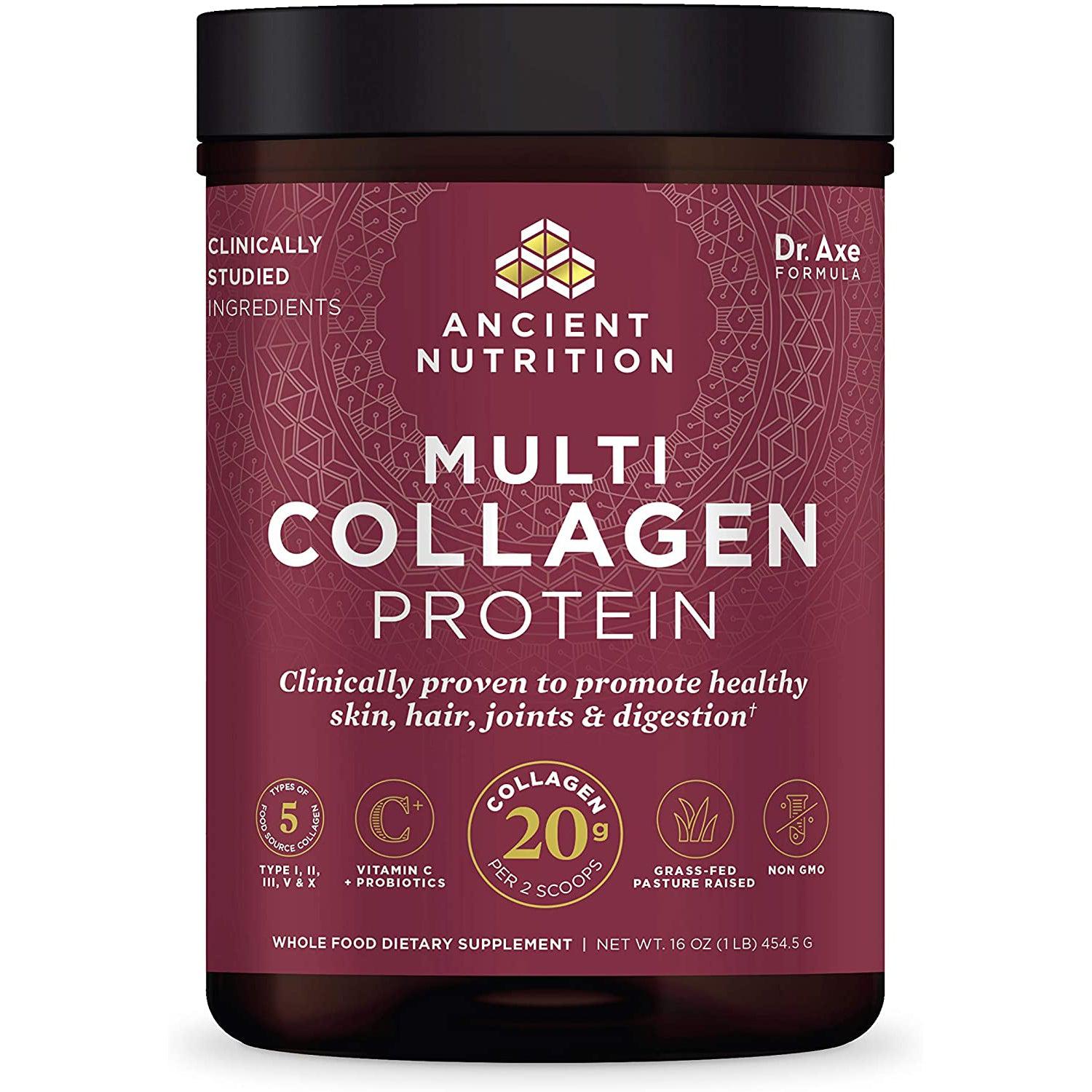 Ancient Nutrition Multi Collagen Protein (Unflavored)-16 oz (45 servings)-N101 Nutrition