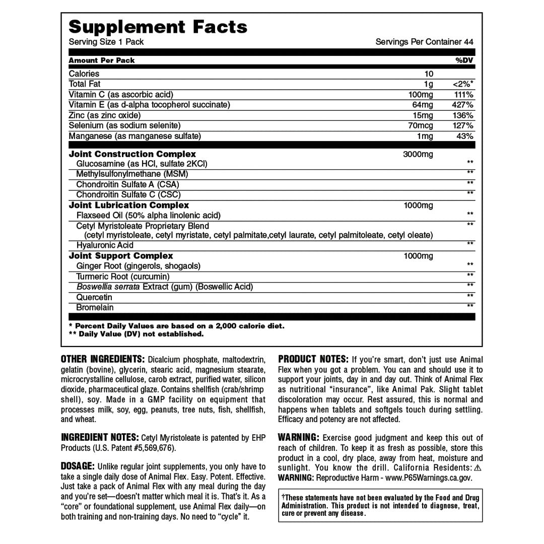 Animal Flex Comprehensive Joint Care-N101 Nutrition