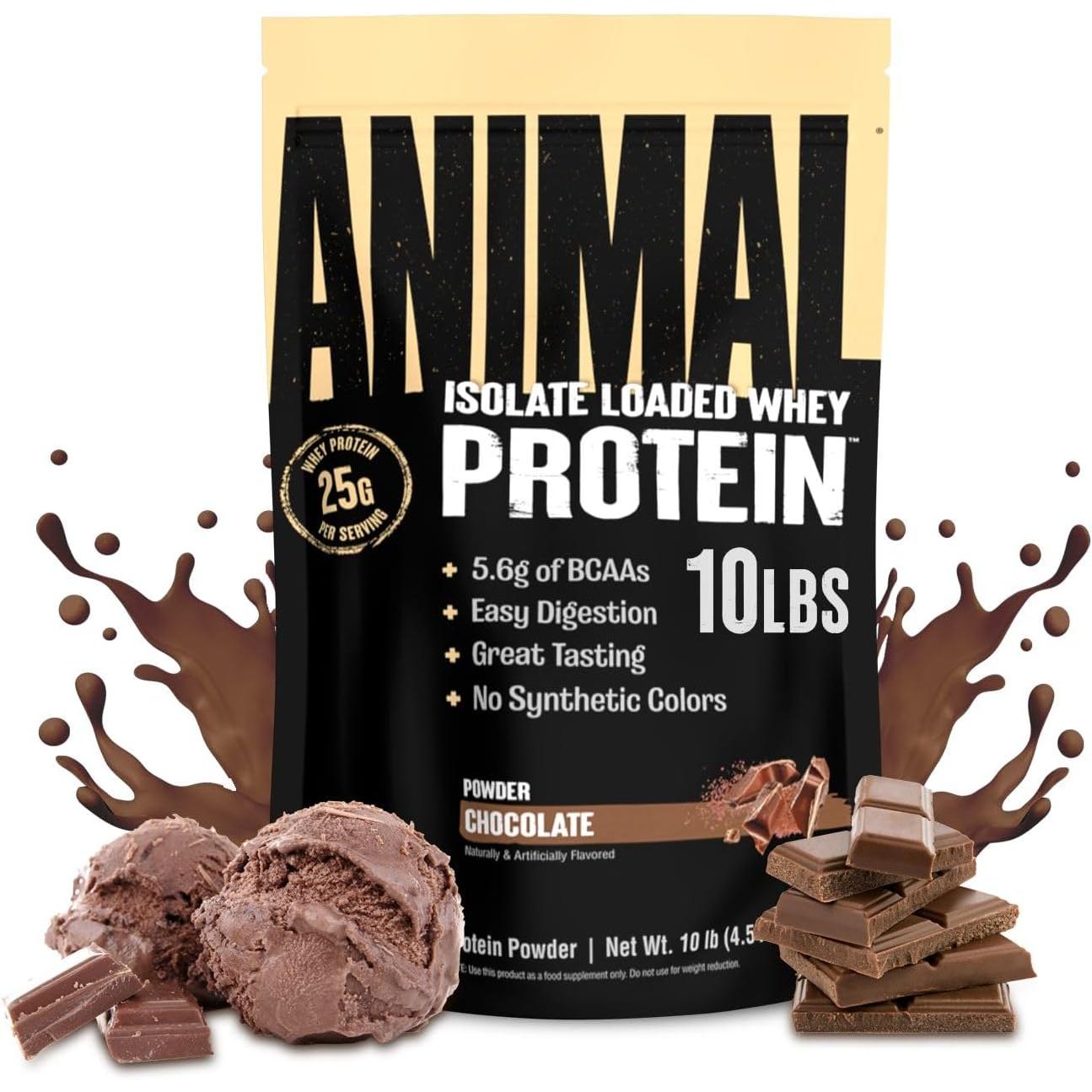Animal Isolate Loaded Whey Protein-10 lbs-Chocolate-N101 Nutrition