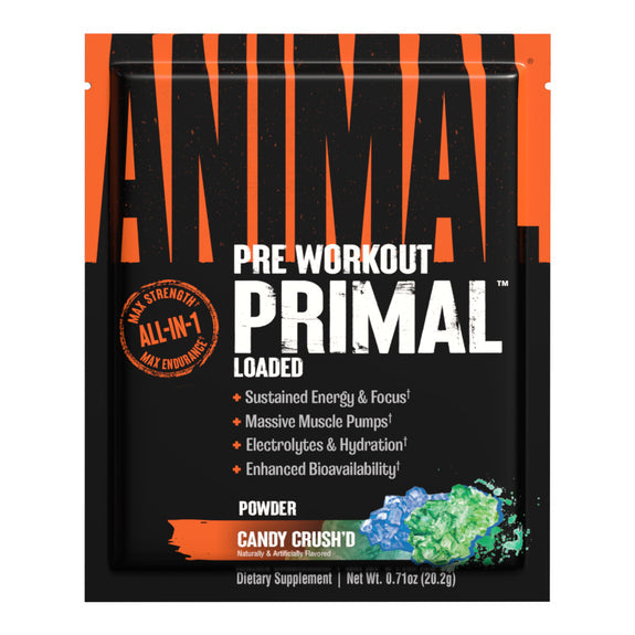 Animal Primal Loaded Pre-Workout-Single Pack-Candy Crush'd-N101 Nutrition