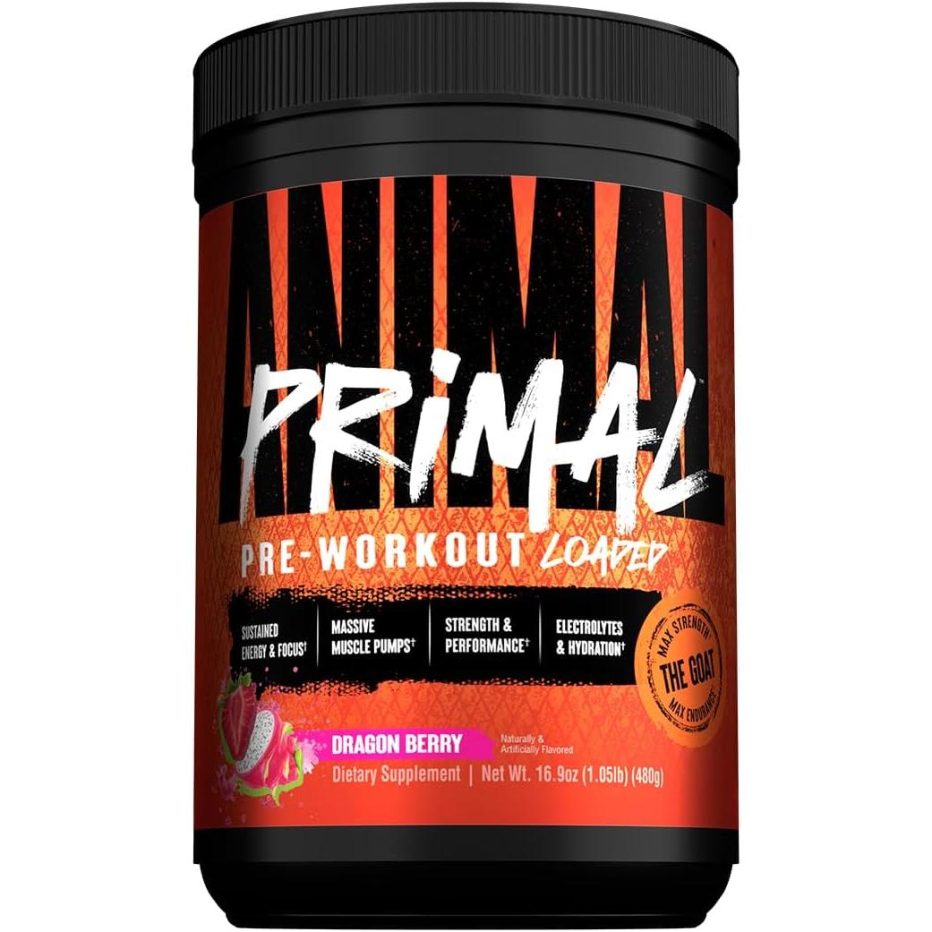 Animal Primal Pre-Workout Loaded-25 servings-Dragon Berry-N101 Nutrition