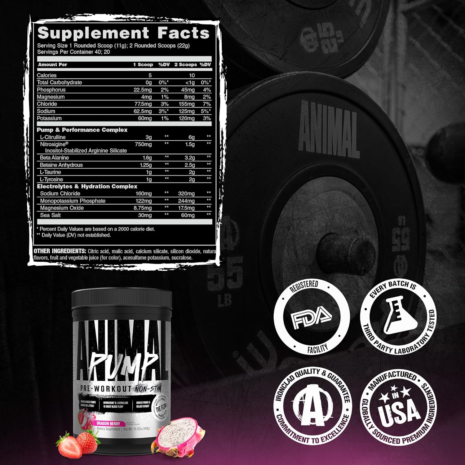 Animal Pump Non-Stim Pre-Workout-N101 Nutrition