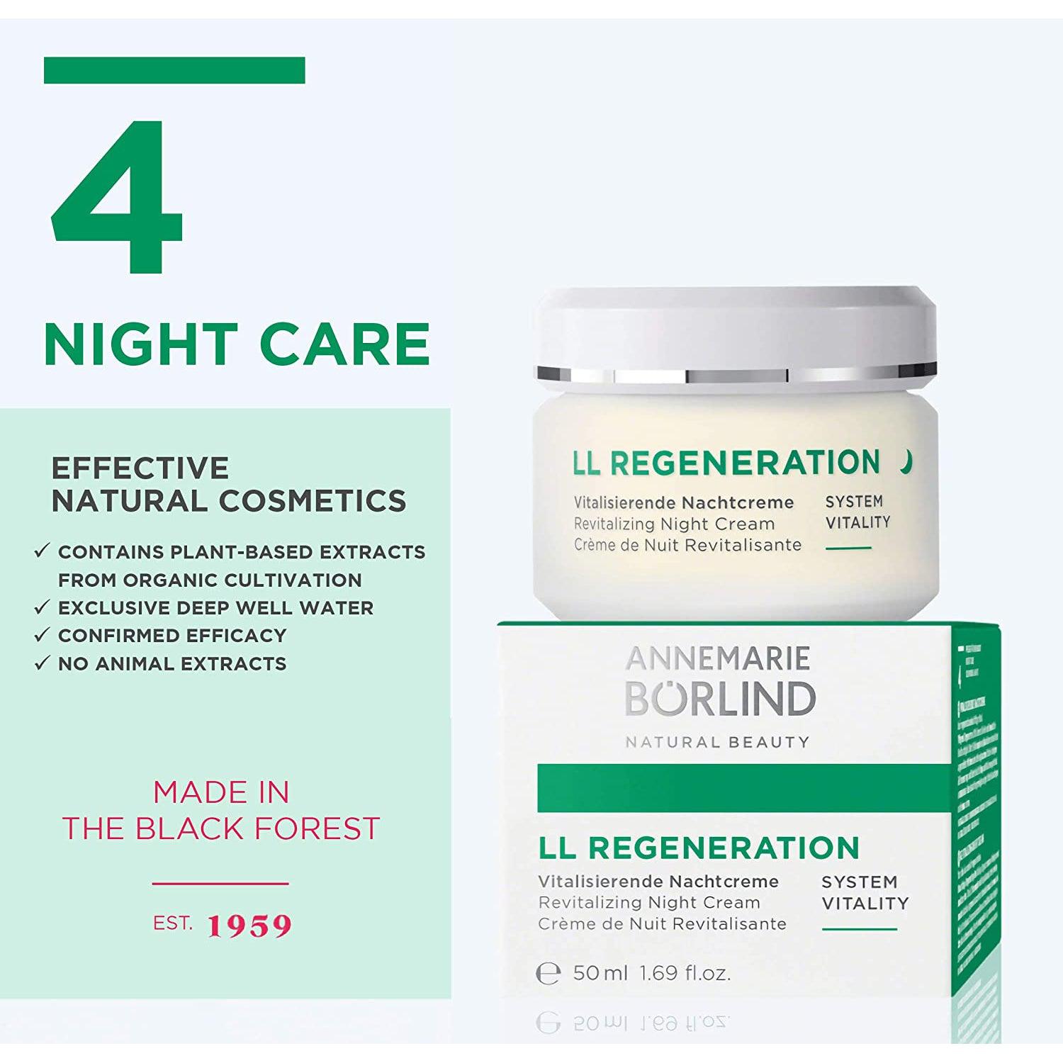 Annemarie Borlind LL Regeneration Revitalizing Night Cream-1.69 fl oz (50 mL)-N101 Nutrition