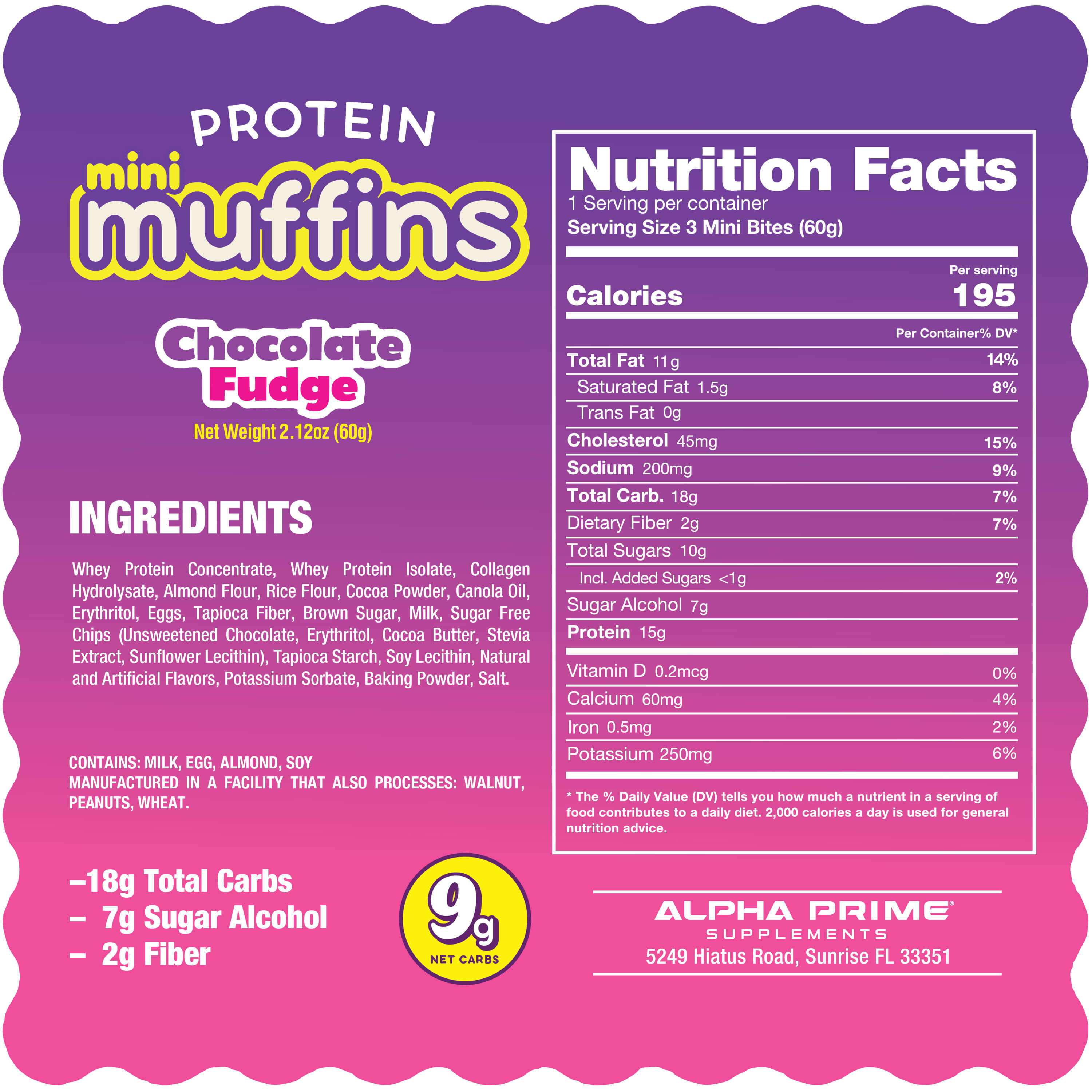 AP Prime Bites Mini Muffins-N101 Nutrition