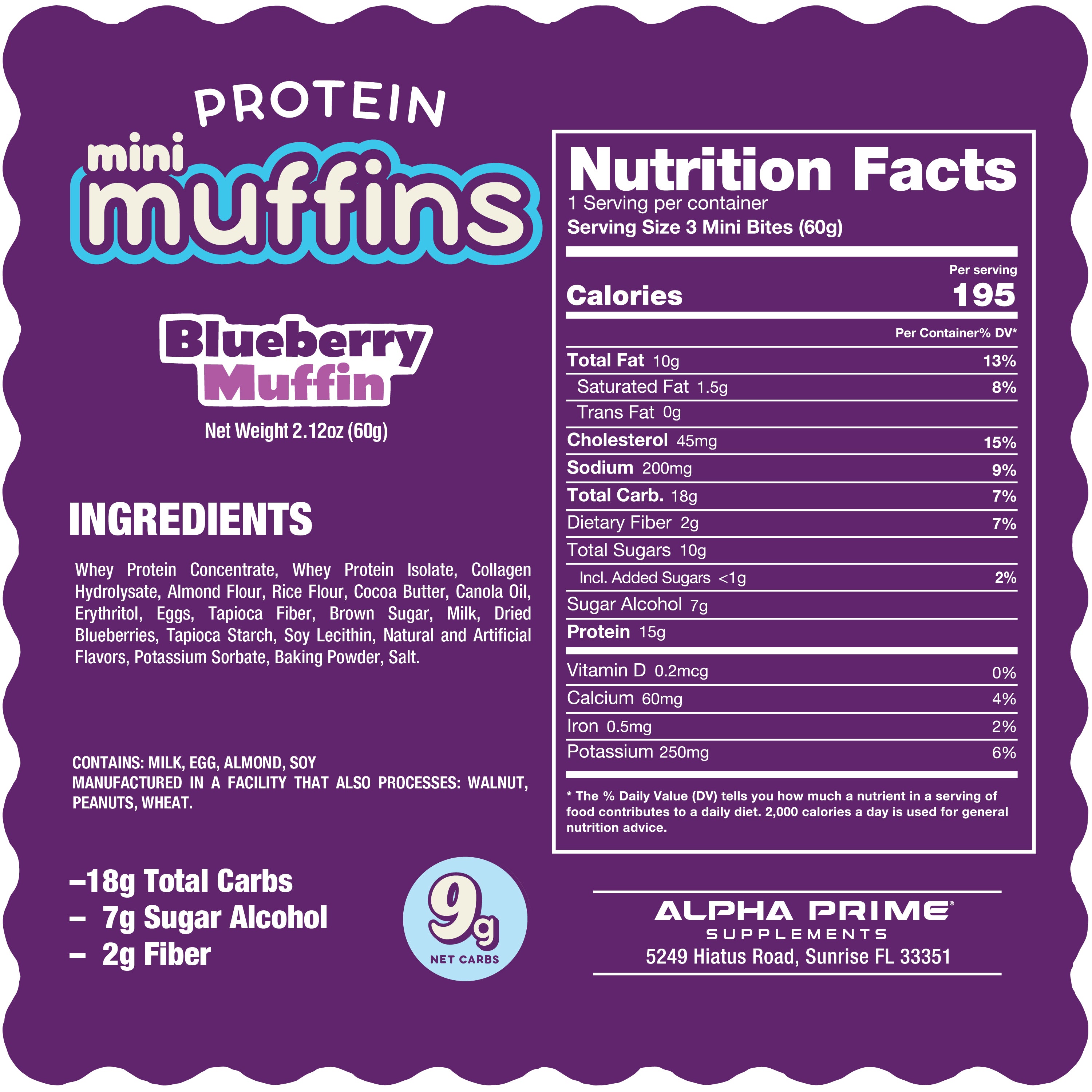 AP Prime Bites Mini Muffins-N101 Nutrition